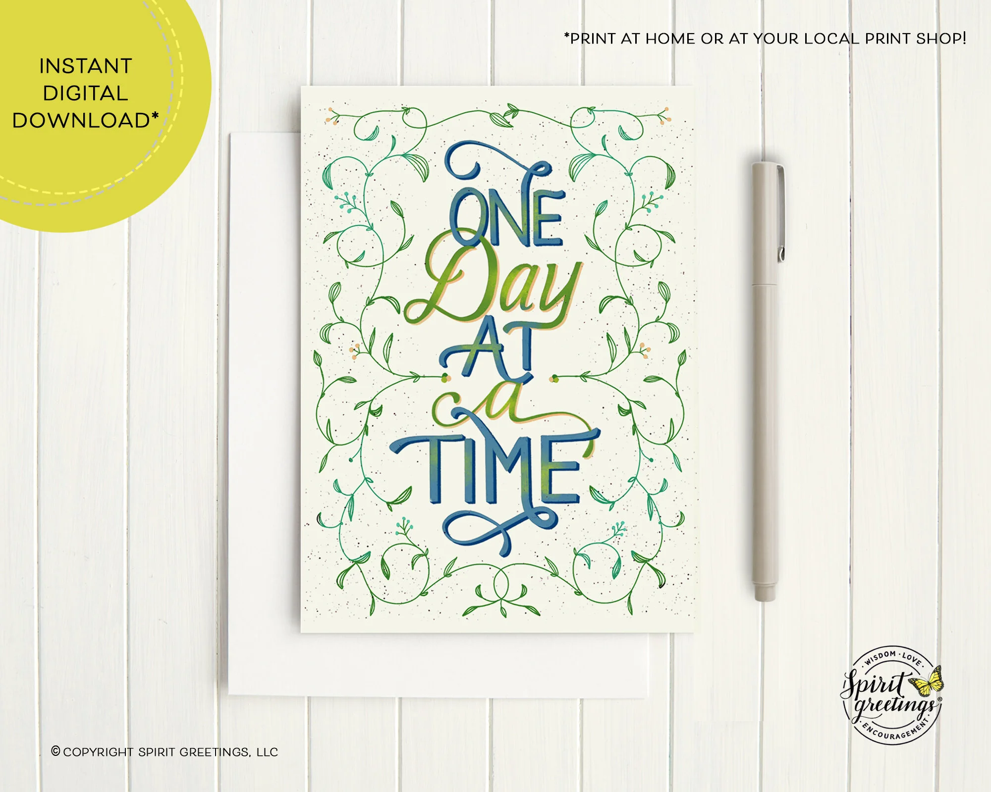 "One Day at a Time" Card