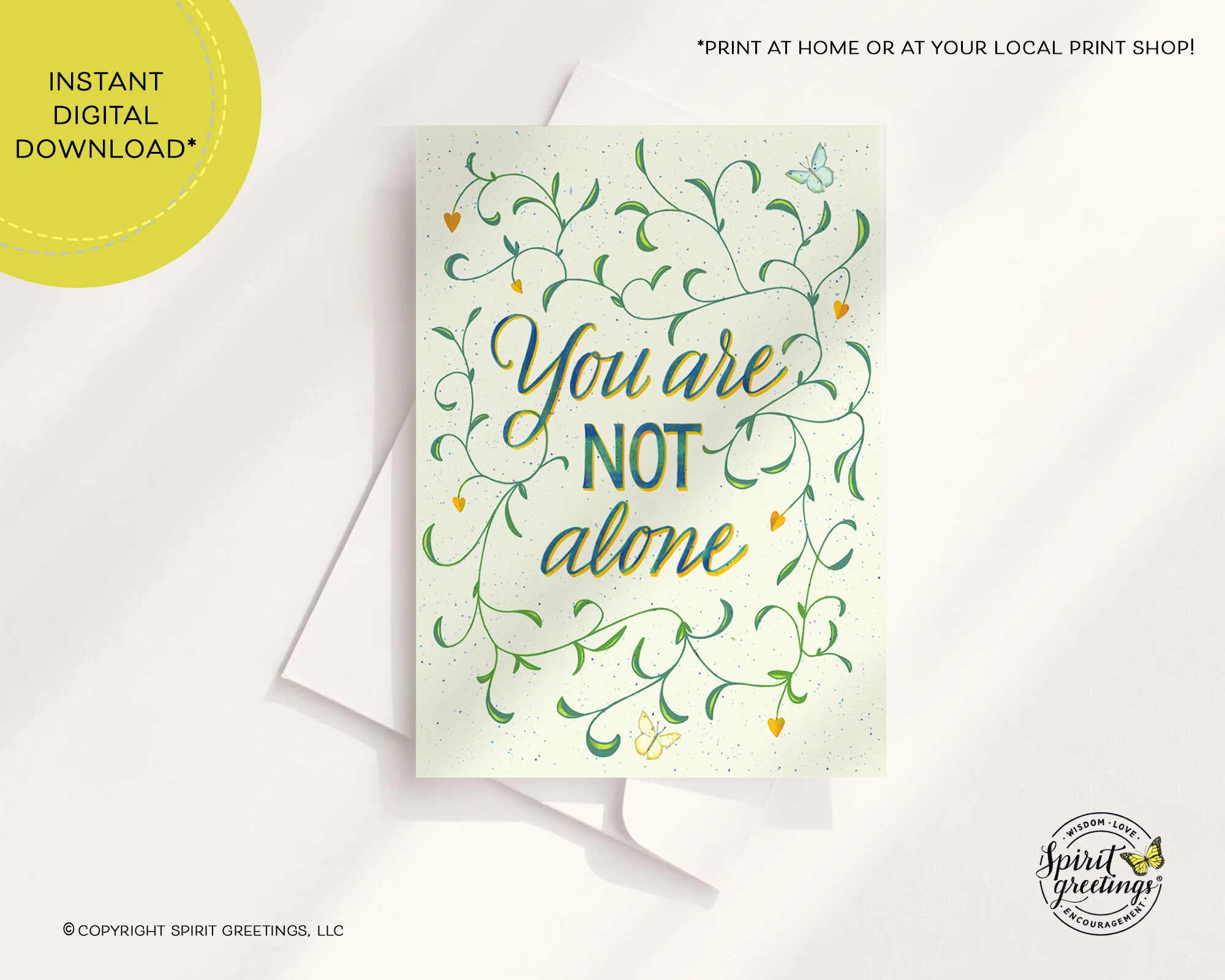 "You Are Not Alone" Card