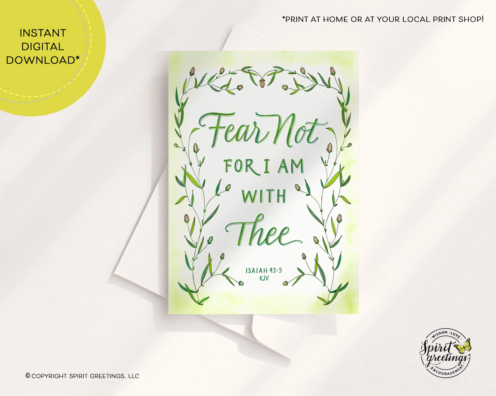 "Fear Not for I Am with Thee" Card