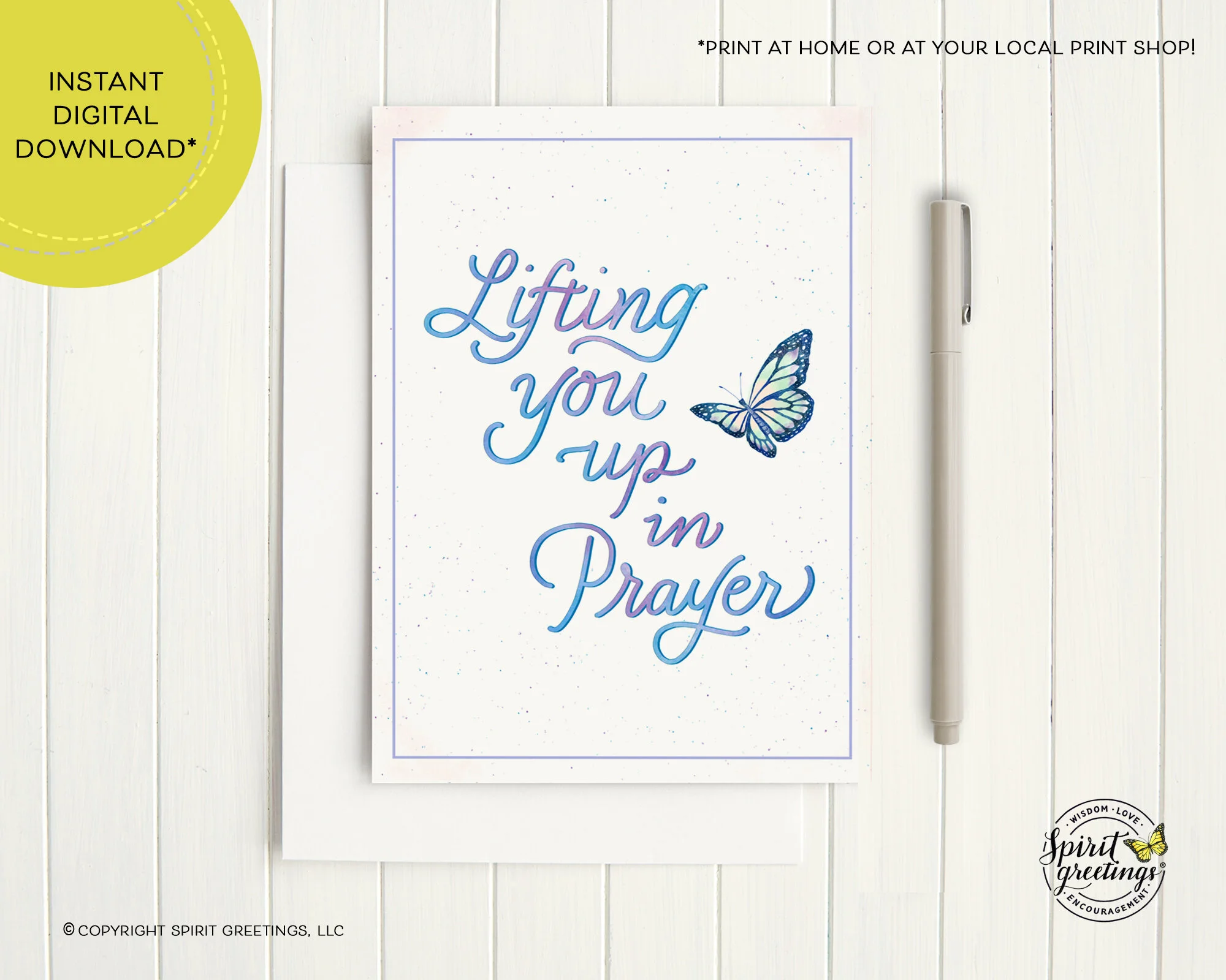 "Lifting You Up in Prayer" Card