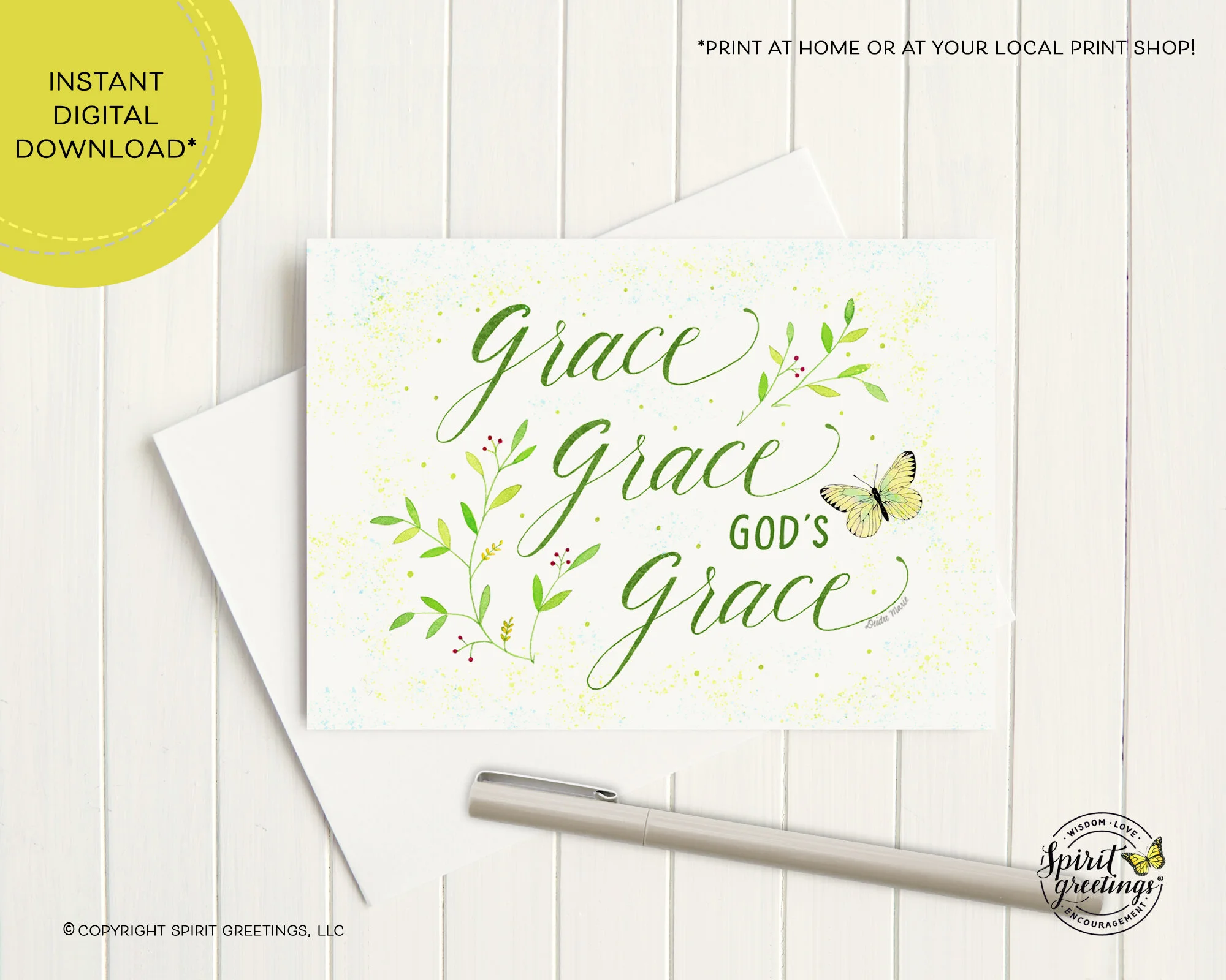 "Grace Grace God's Grace" Card