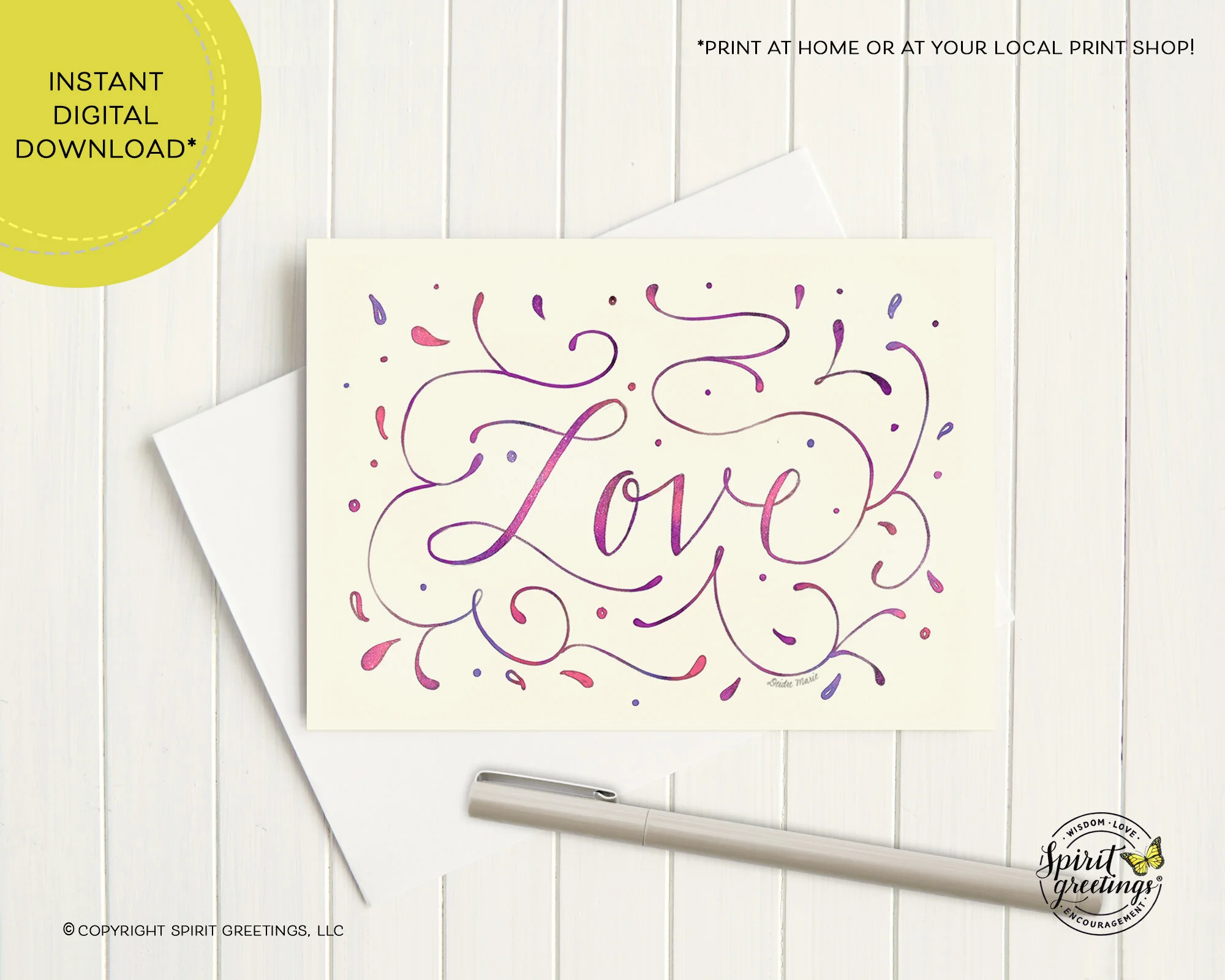 "Love Swirls" Card
