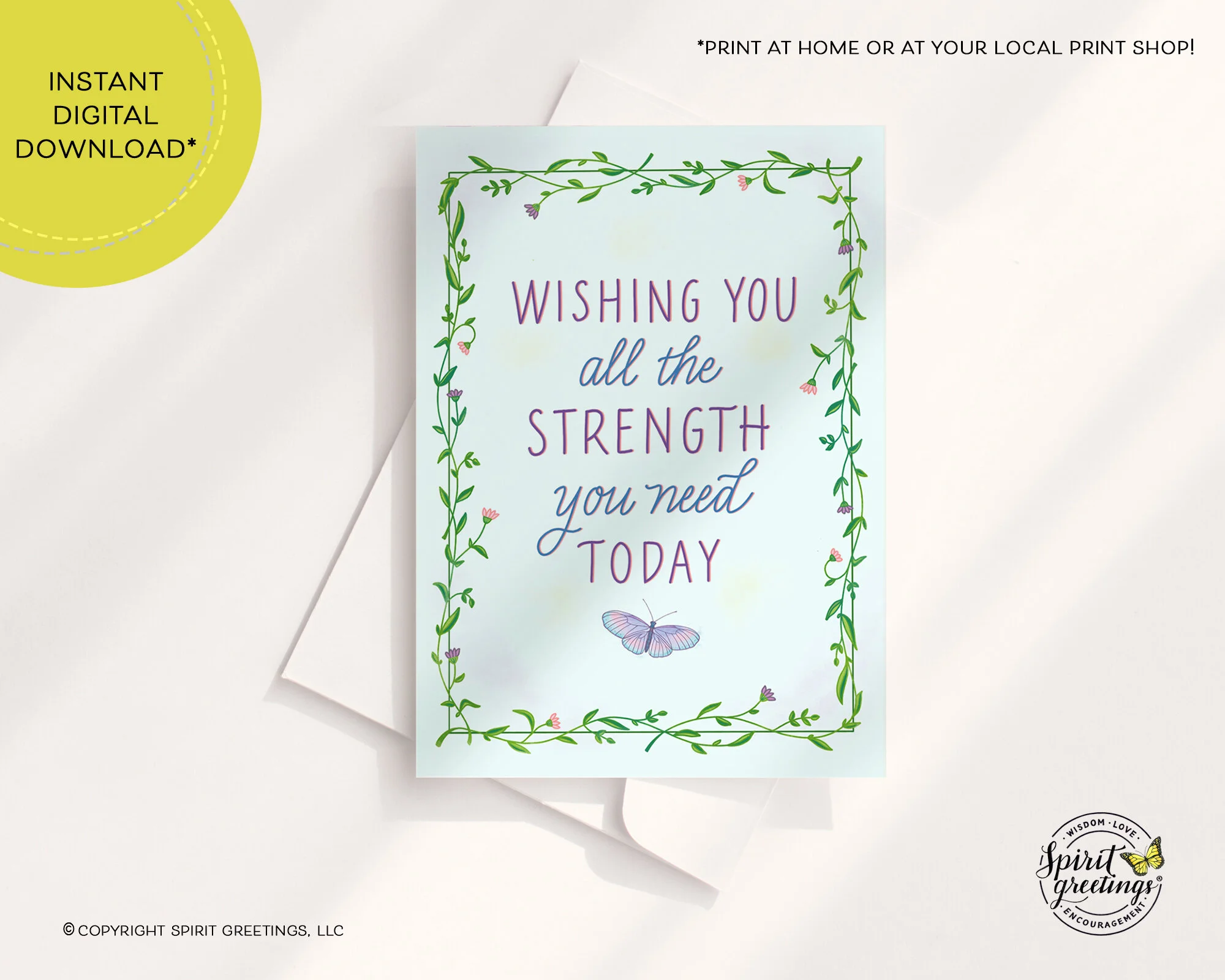 "Wishing You All the Strength You Need Today" Card