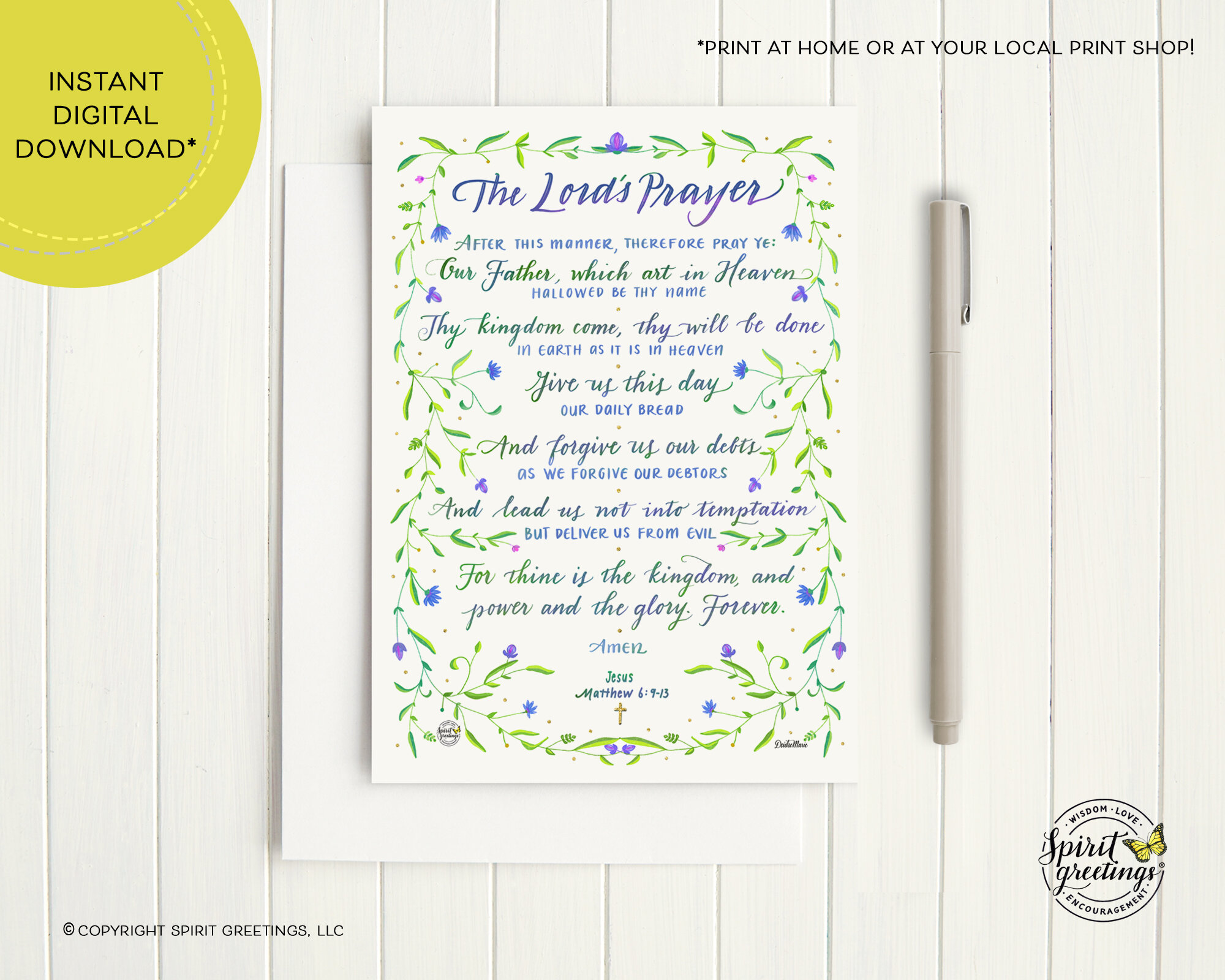 "The Lord's Prayer" Card