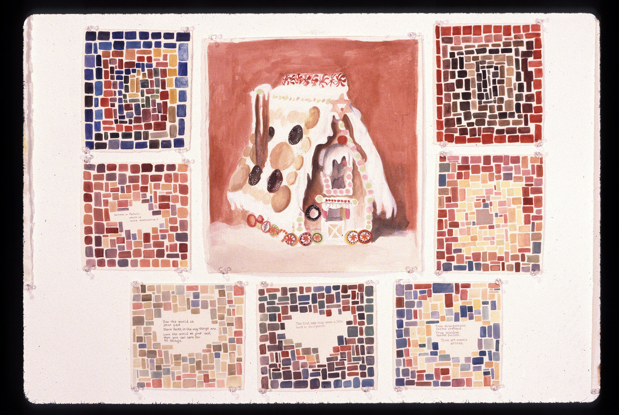 Gingerbread House and Gingerbread House Floors, 1998, From The Cooking of Germany solo show at POST Gallery, Los Angeles