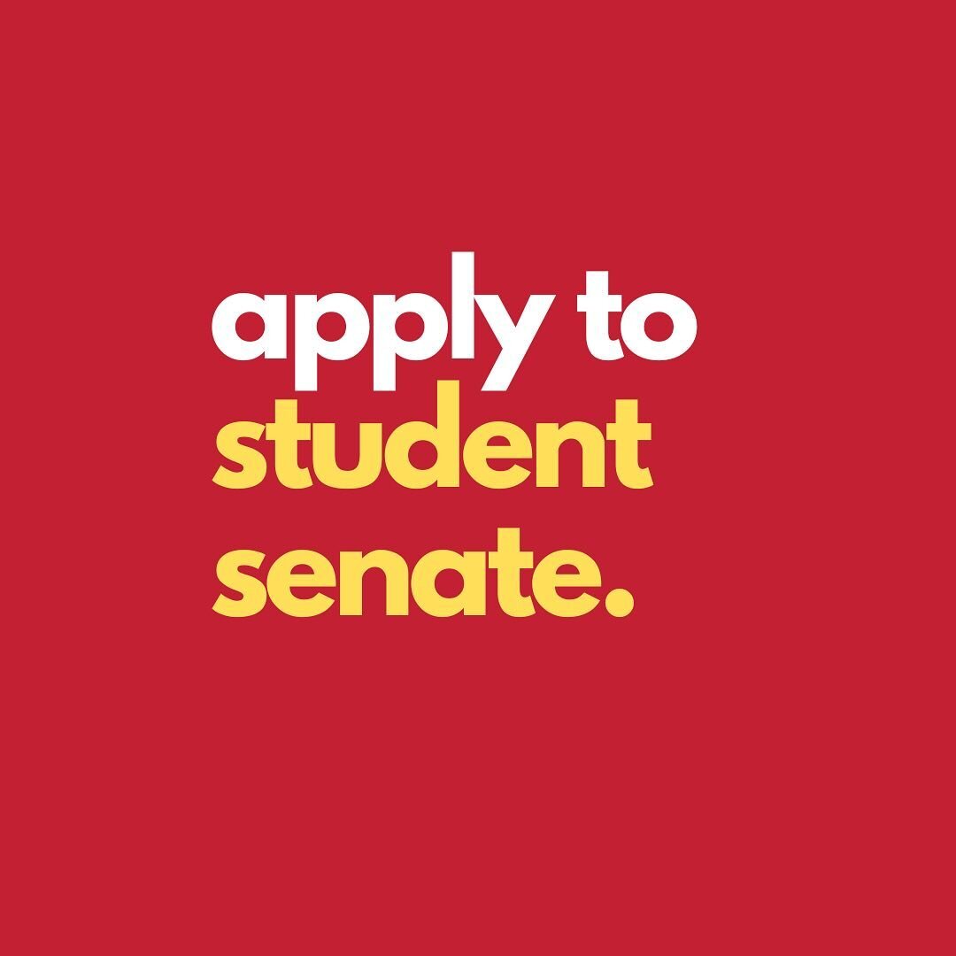 It&rsquo;s that time of the year! 

&bull;You have till April 10 to apply to be a Senator/VP (no elections for these positions).
&bull;To run for President, you have till April 2 to submit your materials. 

DM for application form/questions!