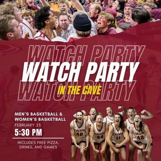 Are you ready!?!? ITS TOURNAMENT WEEK. Come support @calvin_wbb &amp; @calvinumbb in Johnny&rsquo;s Cave this Friday @5:30 as they both pursue a MIAA tournament title!