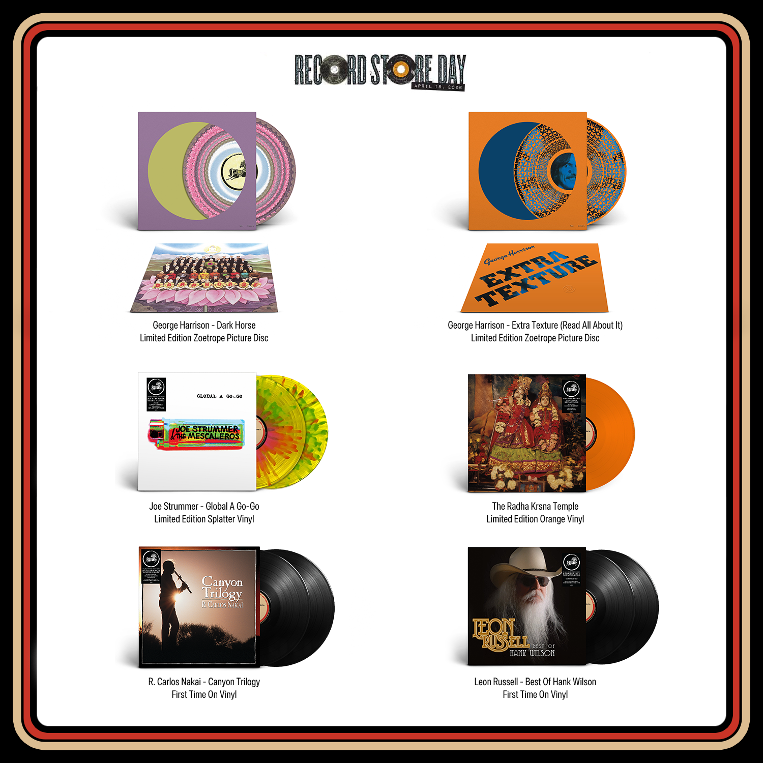 Dark Horse Records Announces Six Exclusive Titles For RSD 2026