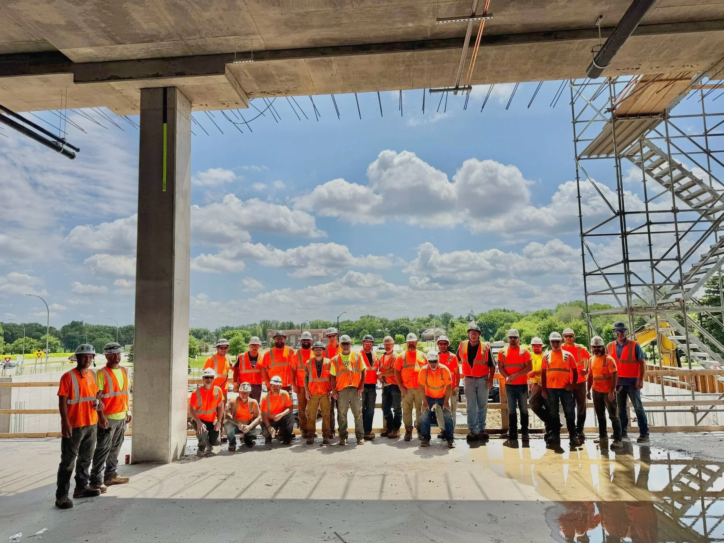 Roof topping off party at Arcadia Office Building in Edina, MN
