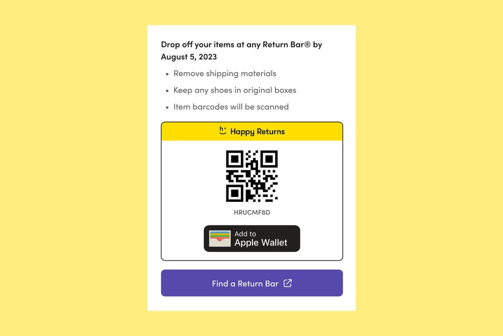 Return & Exchange Portal — Happy Returns