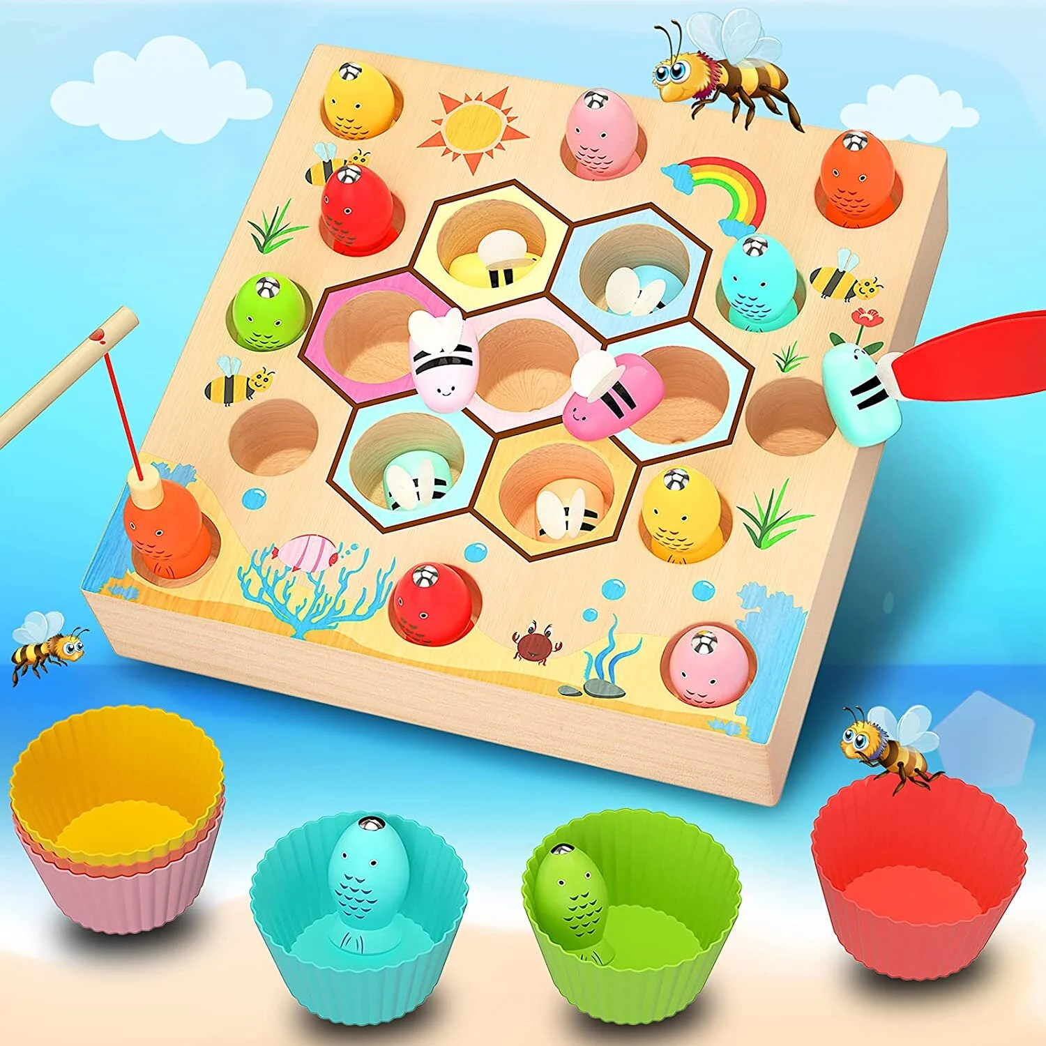 Montessori Material Didactico De Madera Maria Montessori Juegos