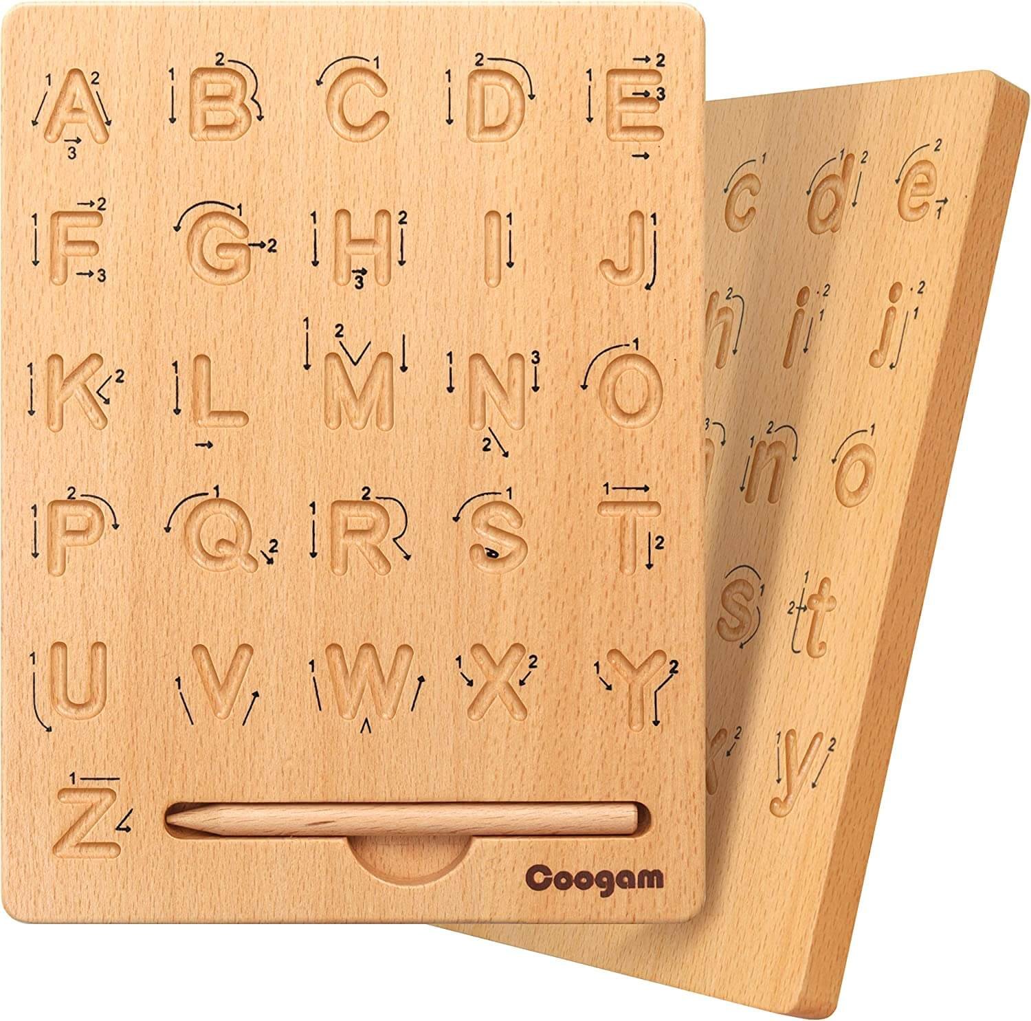 Tablero Montessori grafía letras