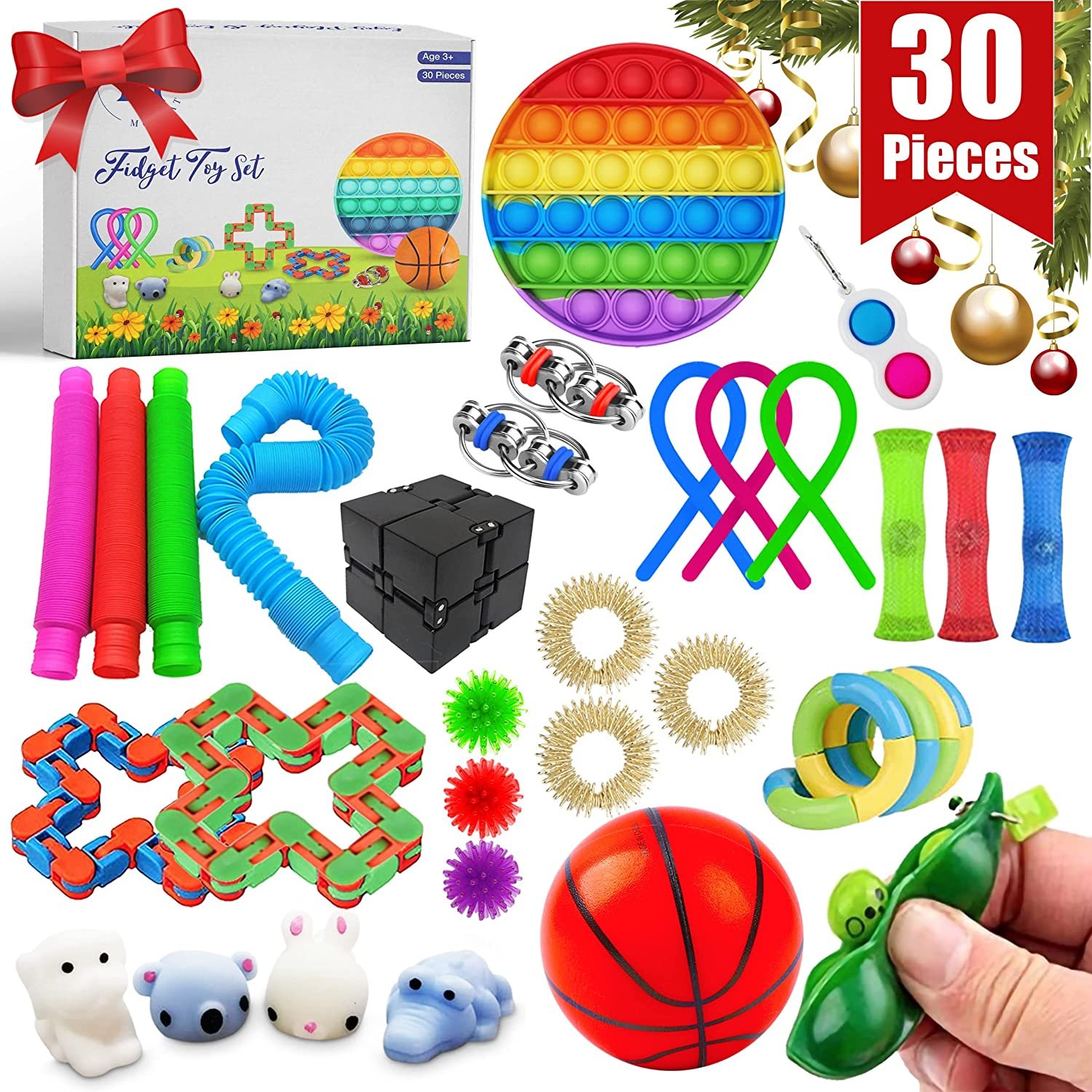 llavero de burbujas push Nachar 5 piezas de descompresión mini simple hoyuelo sensorial Fidget juguete para aliviar el estrés antiansiedad autismo juguetes de mano para niños adolescentes y adultos 