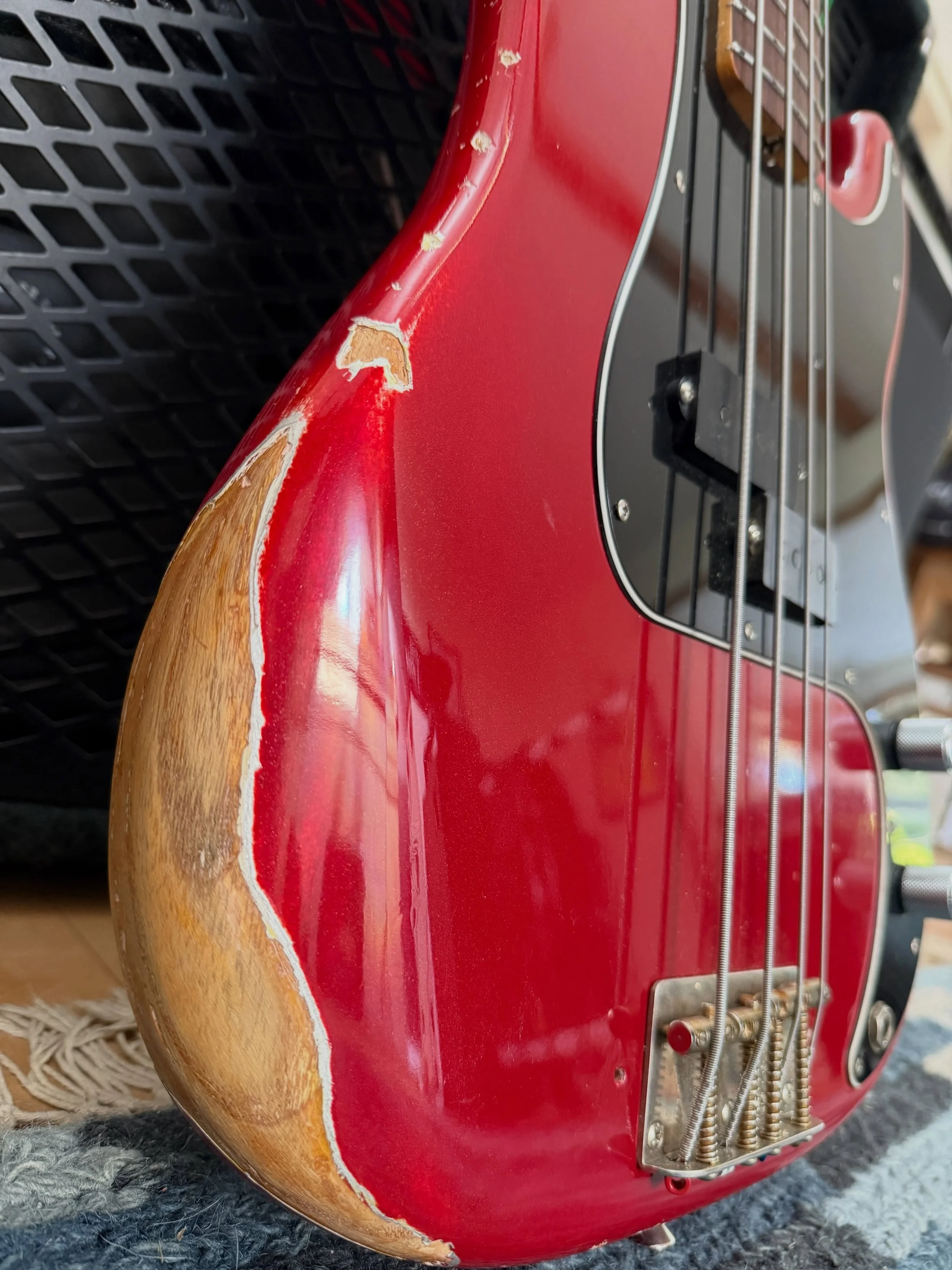 For the patina lovers out there, this &lsquo;72 P Bass should hit the spot nicely. Finished in Candy Apple Red, she has seen some action over the years, I&rsquo;ve personally gigged this for more than 4 years myself. It&rsquo;s a mighty bass. Current