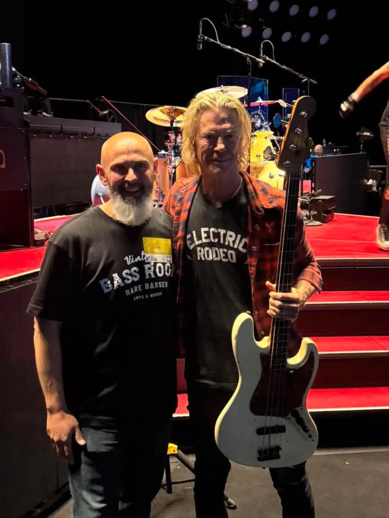 What a ride! Finally got to deliver the &lsquo;63 Jazz to the mighty @duffmckagan last night at their show in Dublin. What a day and what a cool guy. HUGE thanks for everything man and for looking after me. Big shout out to McBob for all his help too