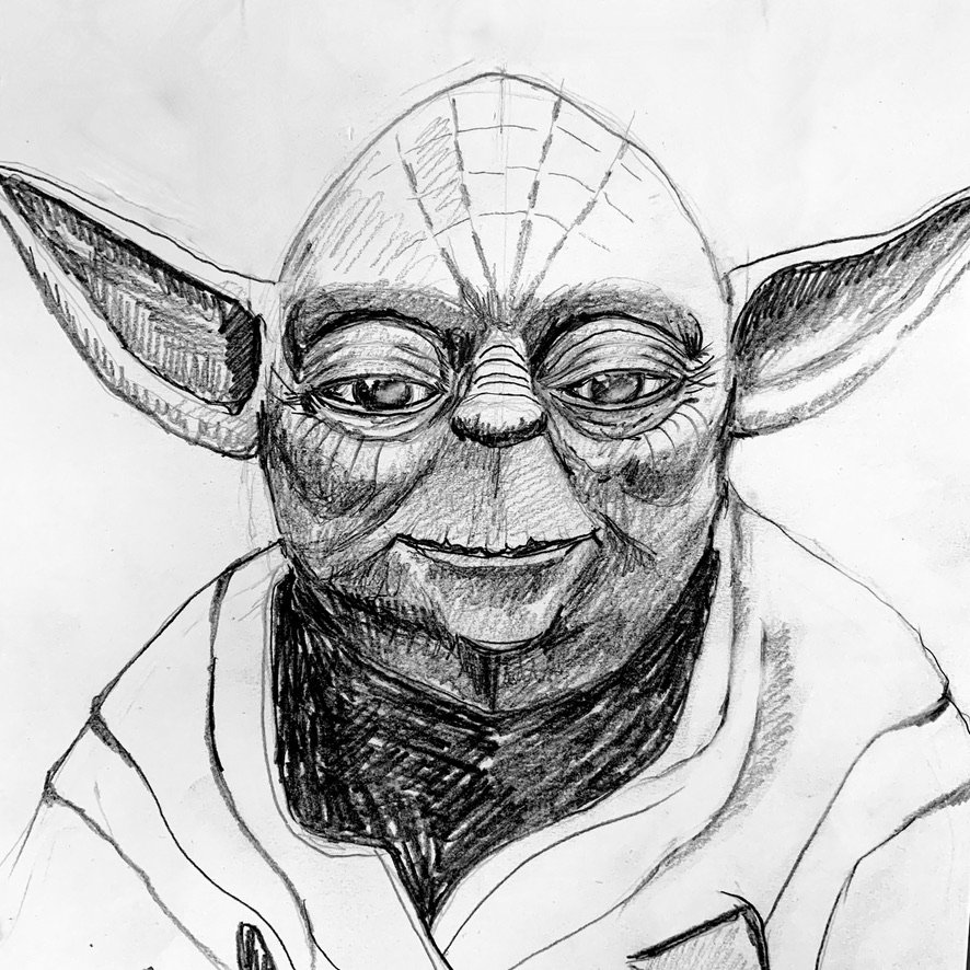 YODA Drawing Pre-recorded Class 60 mins (kids/teens/adults) £8.00