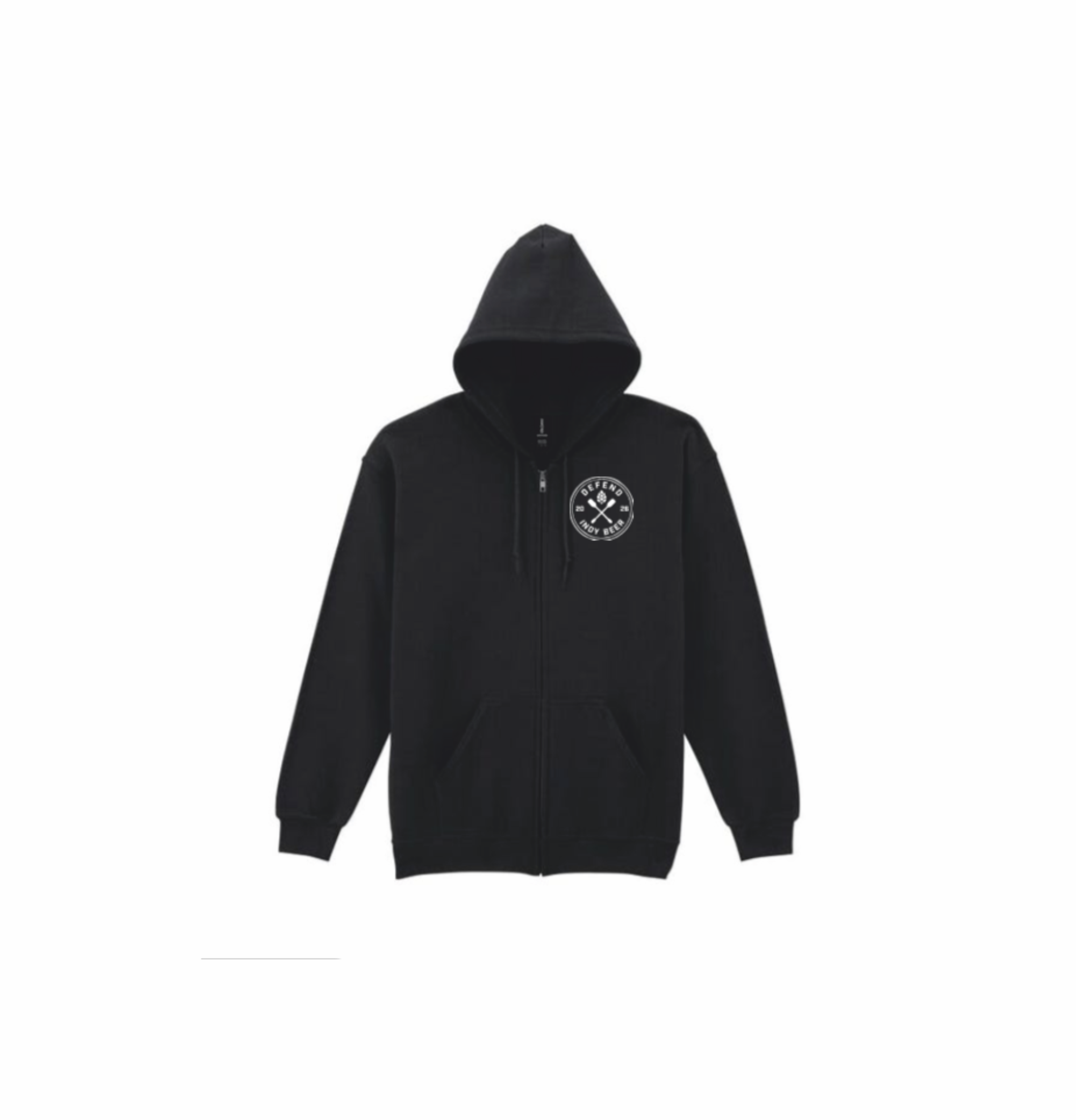 DFND - Zip Hoodie Black Front.png