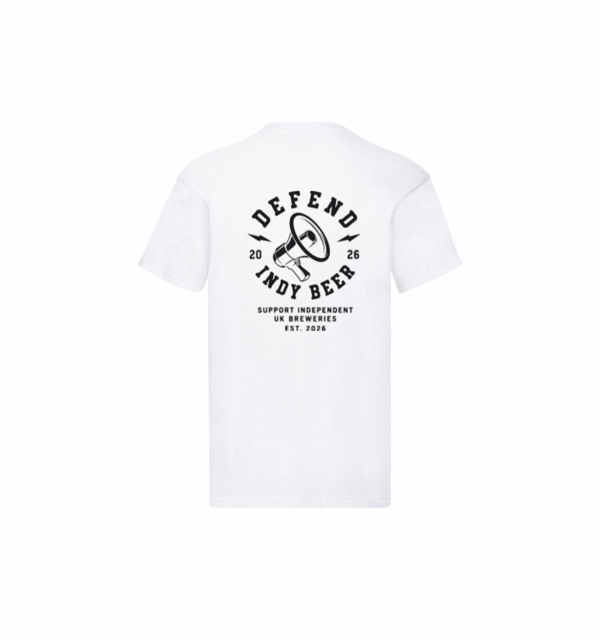 DFND - Megaphone T-Shirt White Back.png