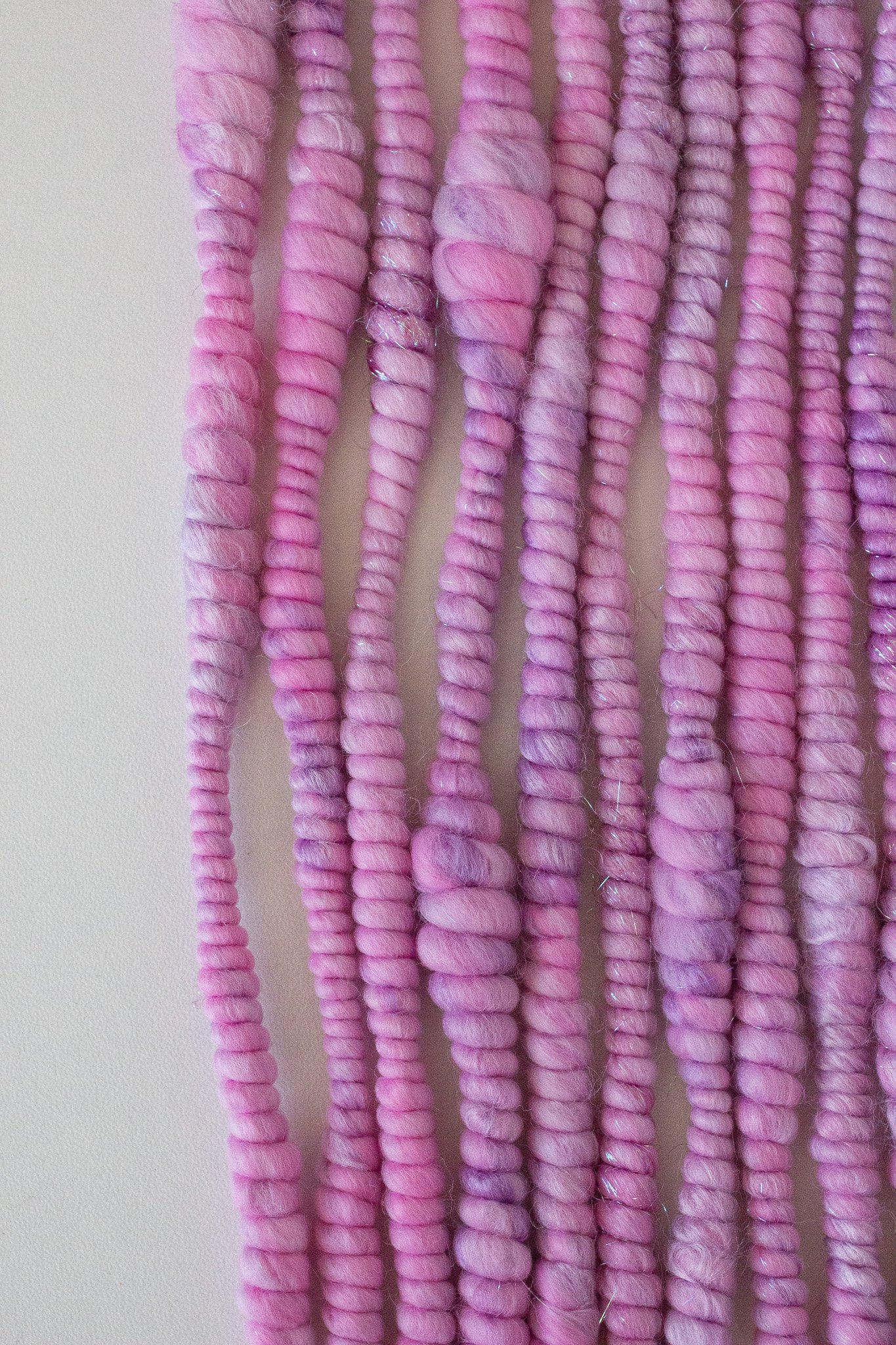 Handspun Art Yarn - Lilac - Vegan & Cruelty Free Yarn