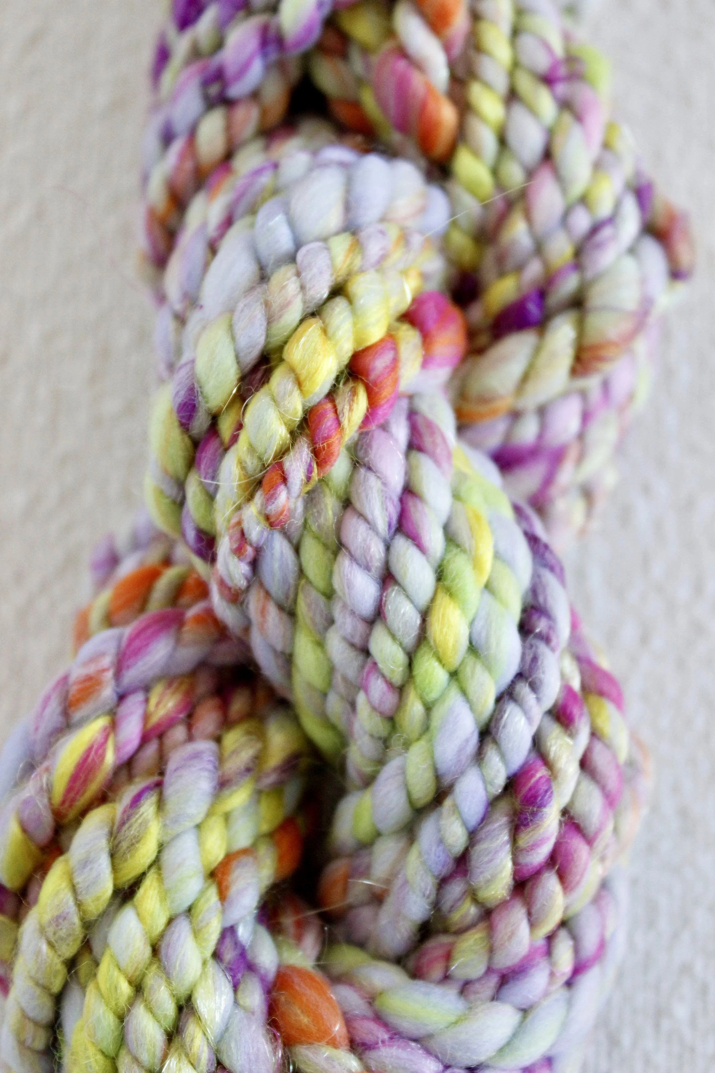 Handspun Art Yarn - Spring Weekend - Vegan & Cruelty Free Yarn