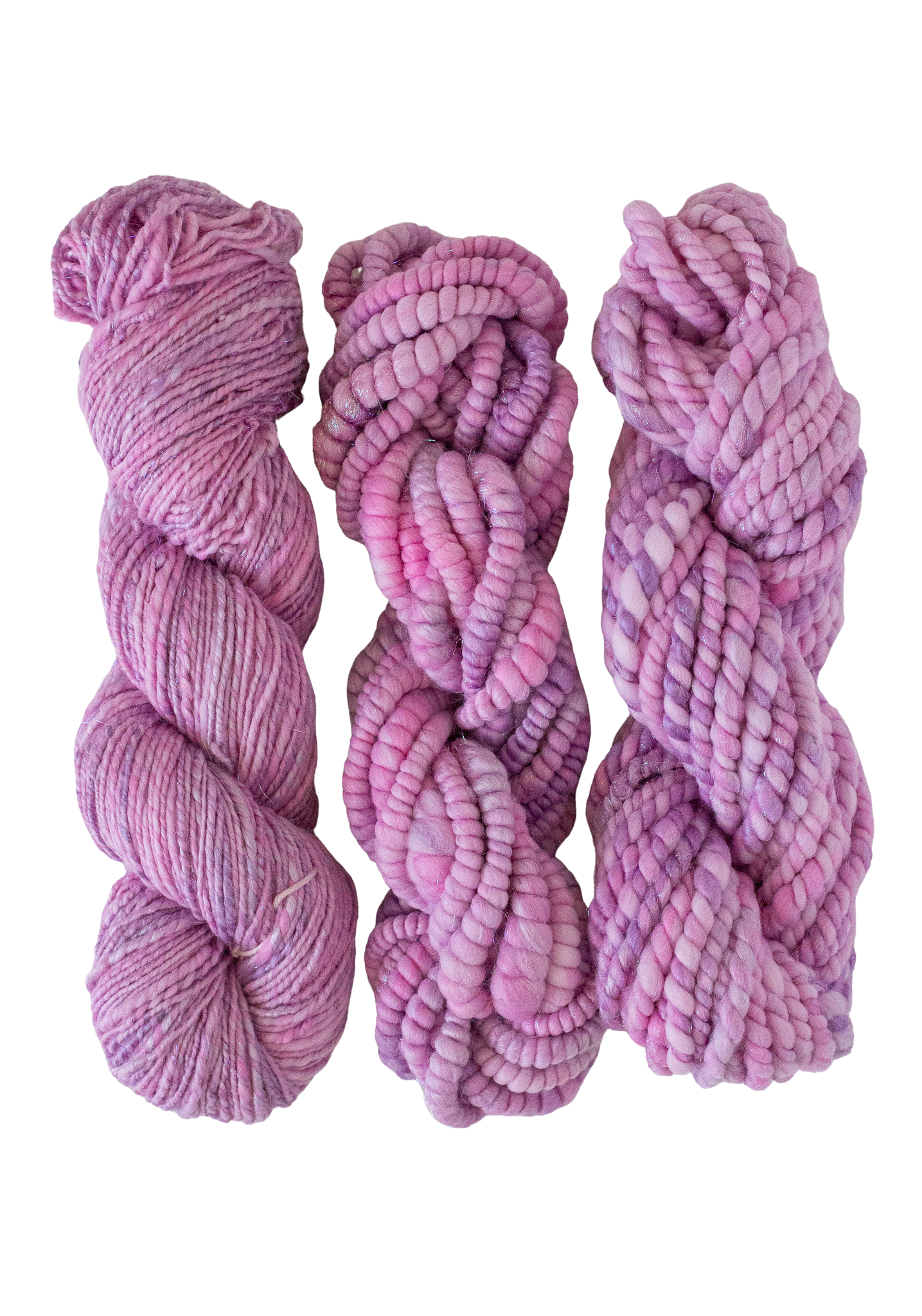 Handspun Art Yarn - Lilac - Vegan & Cruelty Free Yarn