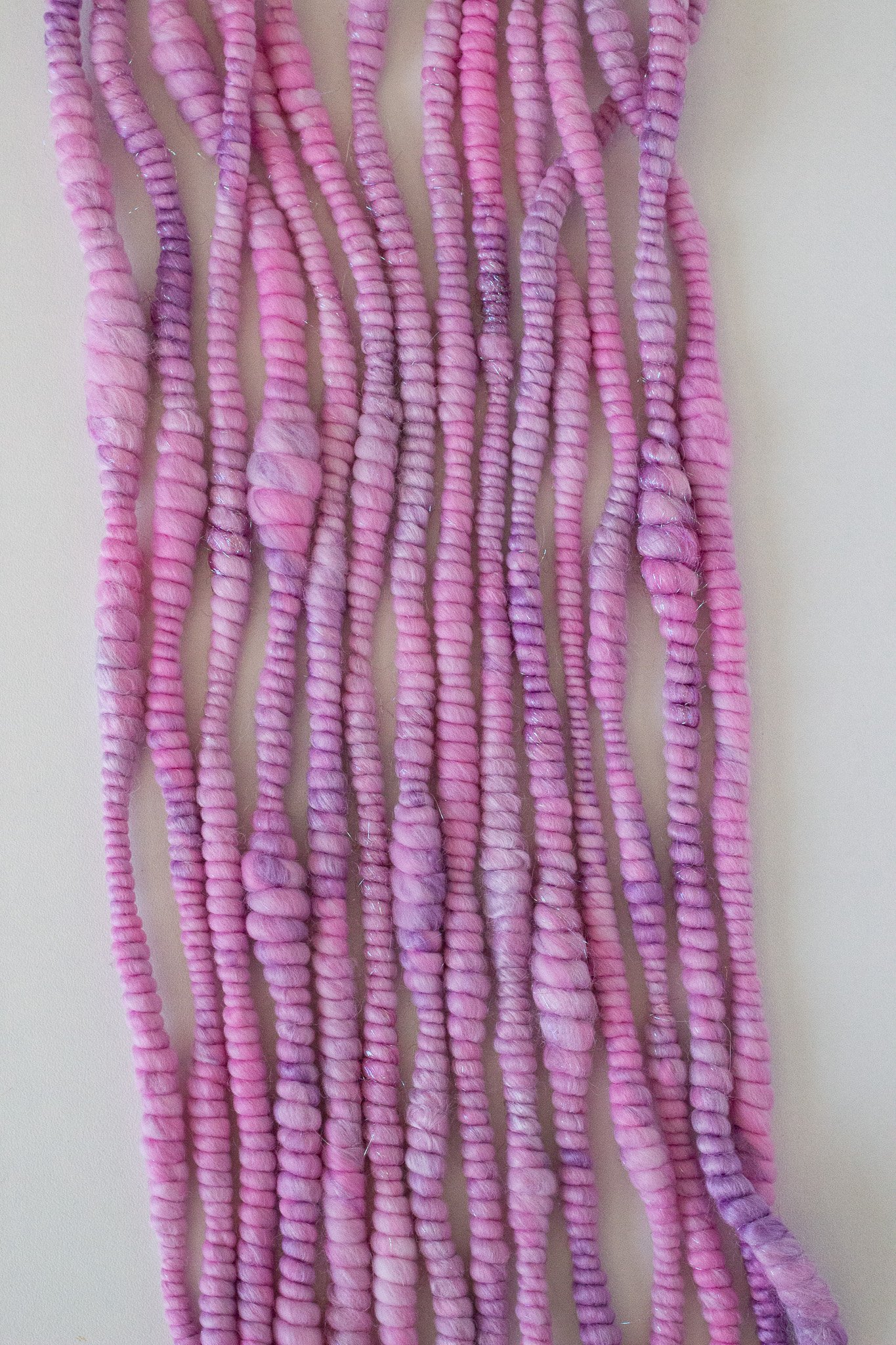 Handspun Art Yarn - Lilac - Vegan & Cruelty Free Yarn