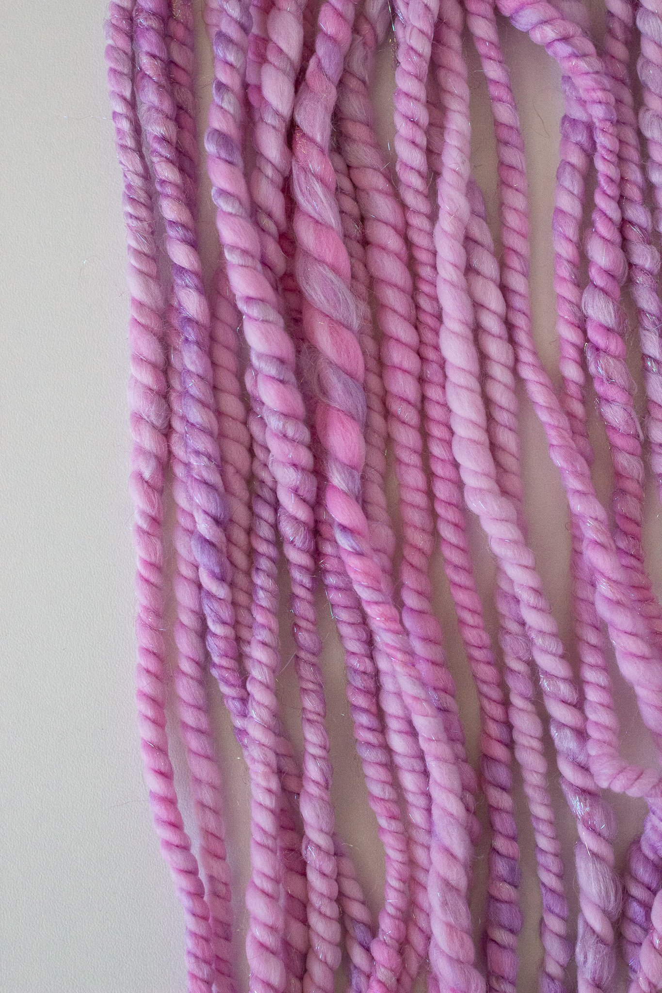 Handspun Art Yarn - Lilac - Vegan & Cruelty Free Yarn