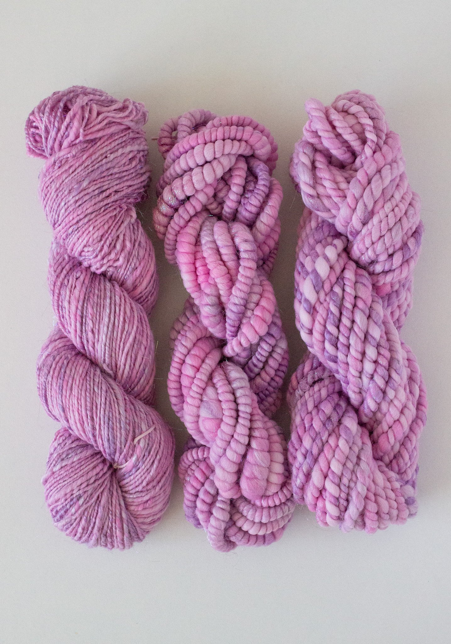 Handspun Art Yarn - Lilac - Vegan & Cruelty Free Yarn