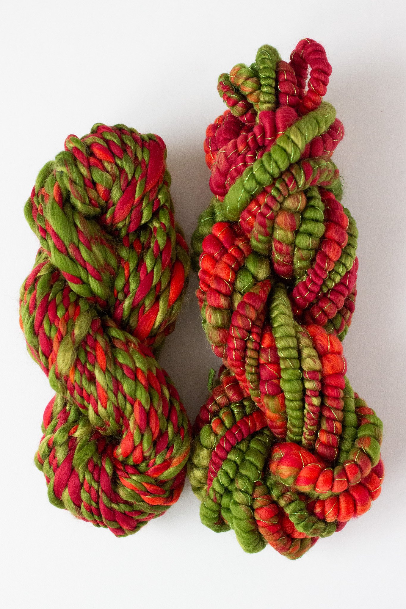 Handspun Art Yarn - Smell the Roses - Vegan & Cruelty Free Yarn