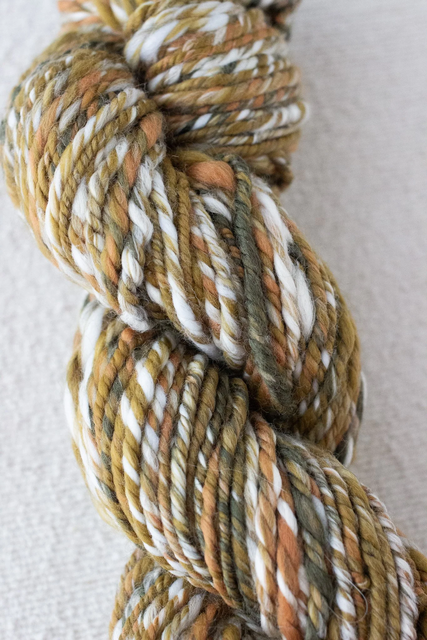 Chain Ply Handspun Art Yarn Winter Flannel