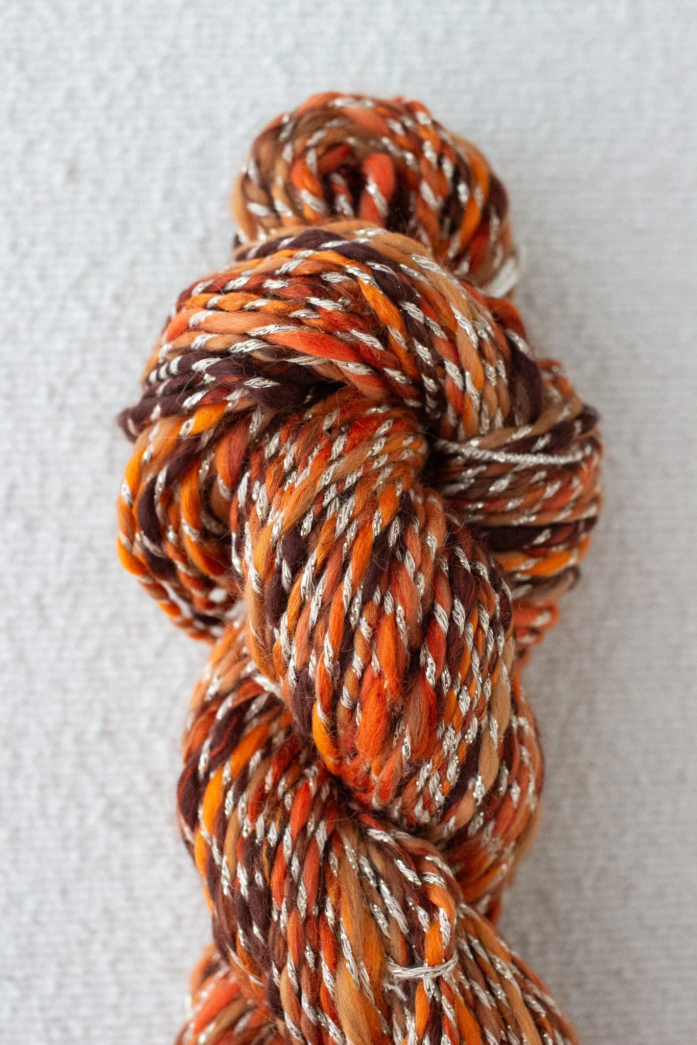 Fireplace Two Ply Worsted 10wpi Handspun Art Yarn