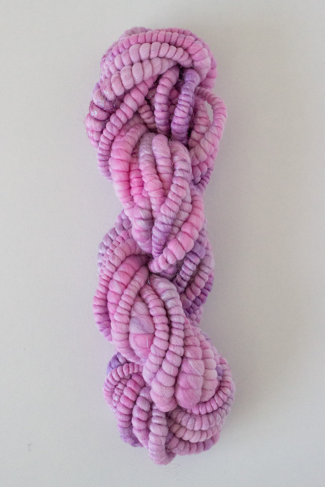 Handspun Art Yarn - Lilac - Vegan & Cruelty Free Yarn