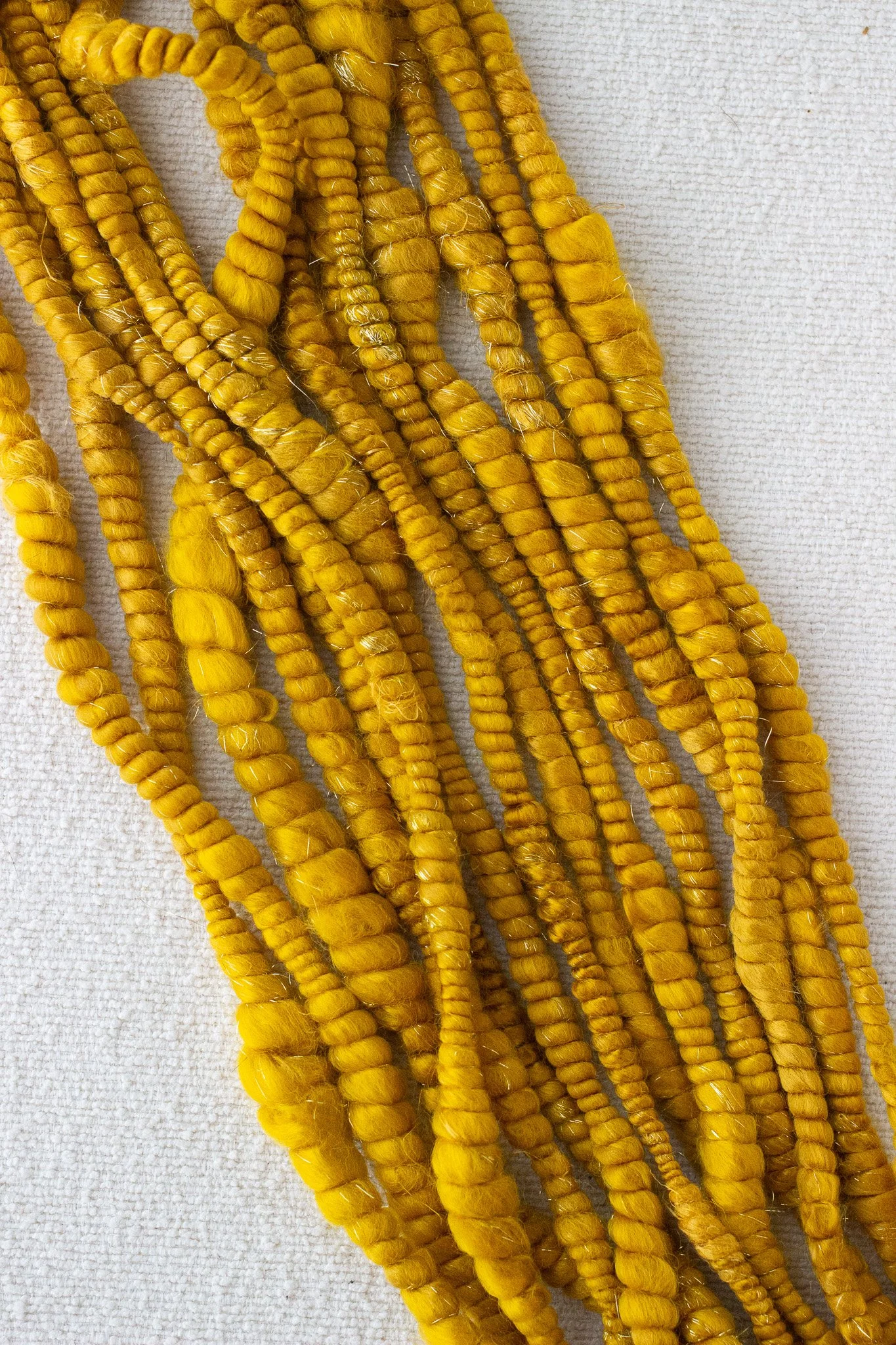 Handspun Jumbo Coiled Art Yarn Golden Hour