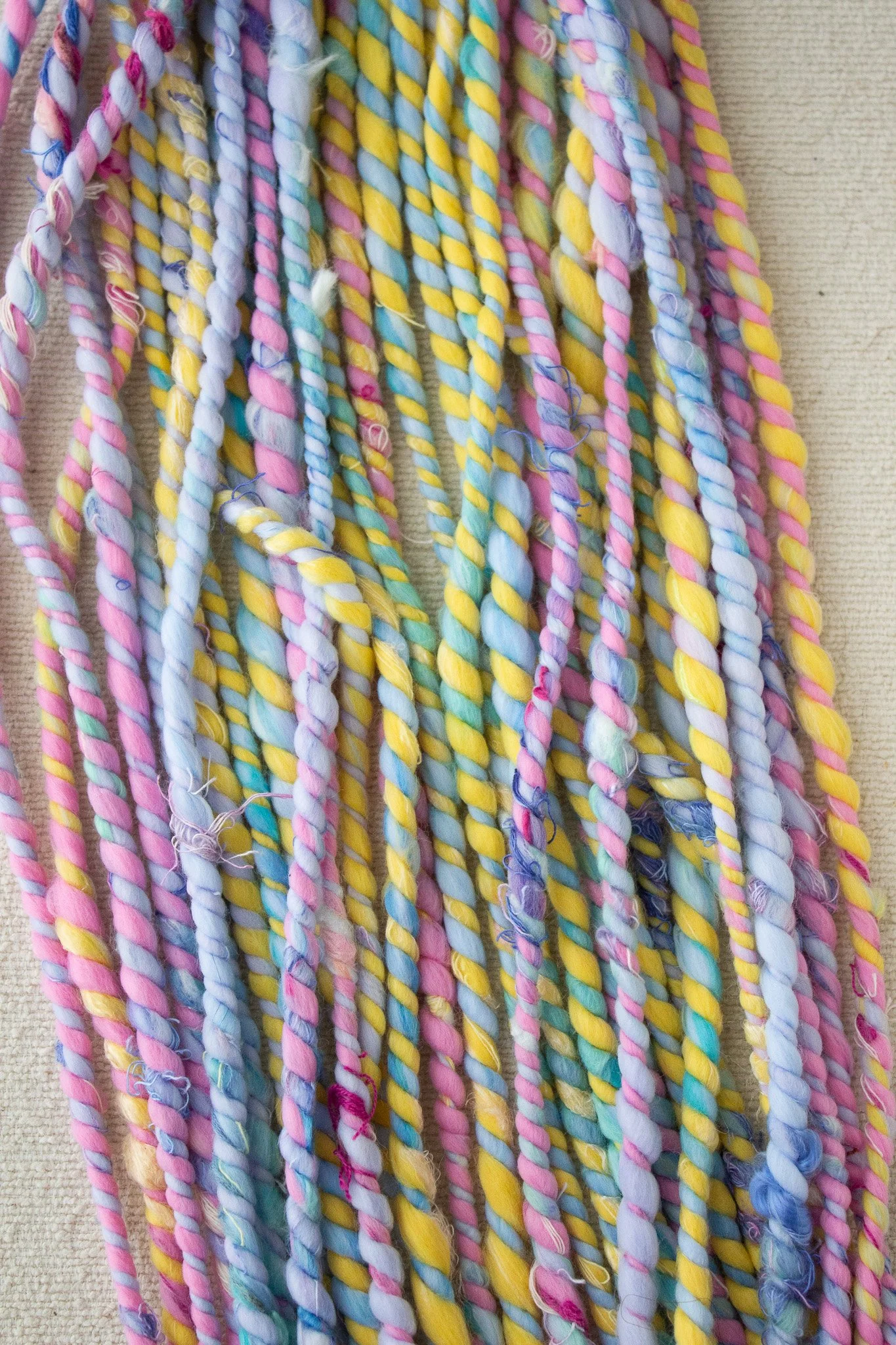 Handspun Art Yarn - Spring Cleaning - Vegan & Cruelty Free Yarn