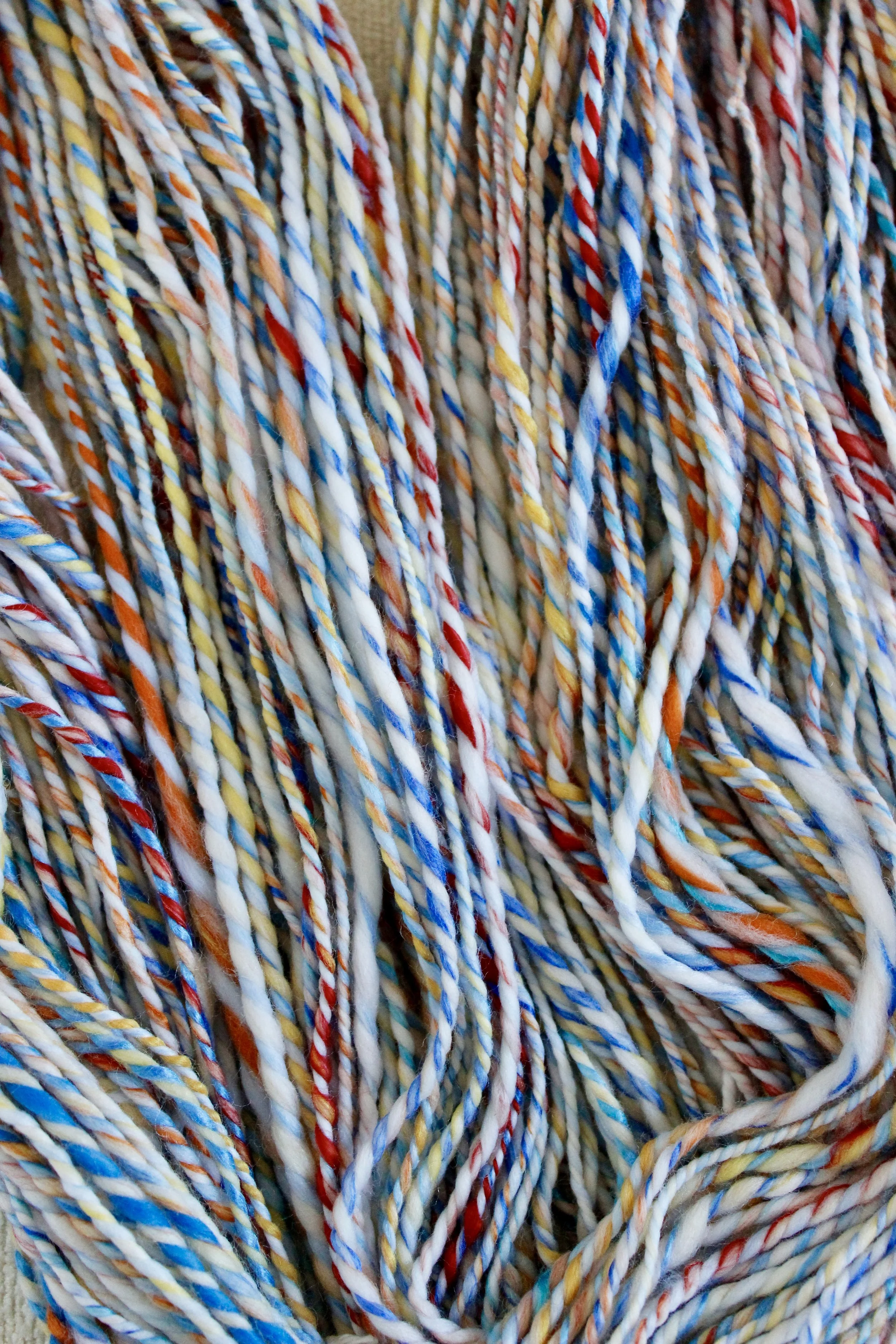 Handspun Art Yarn - Birds & Flowers - Vegan & Cruelty Free Yarn