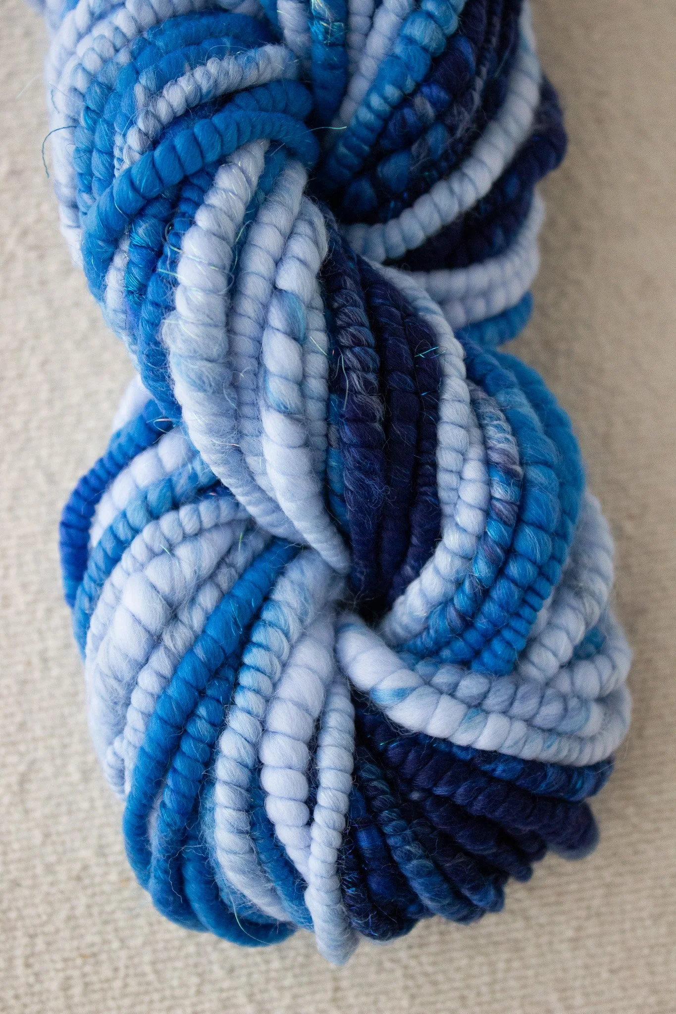 Handspun Art Yarn - Sea to Sky - Vegan & Cruelty Free Yarn