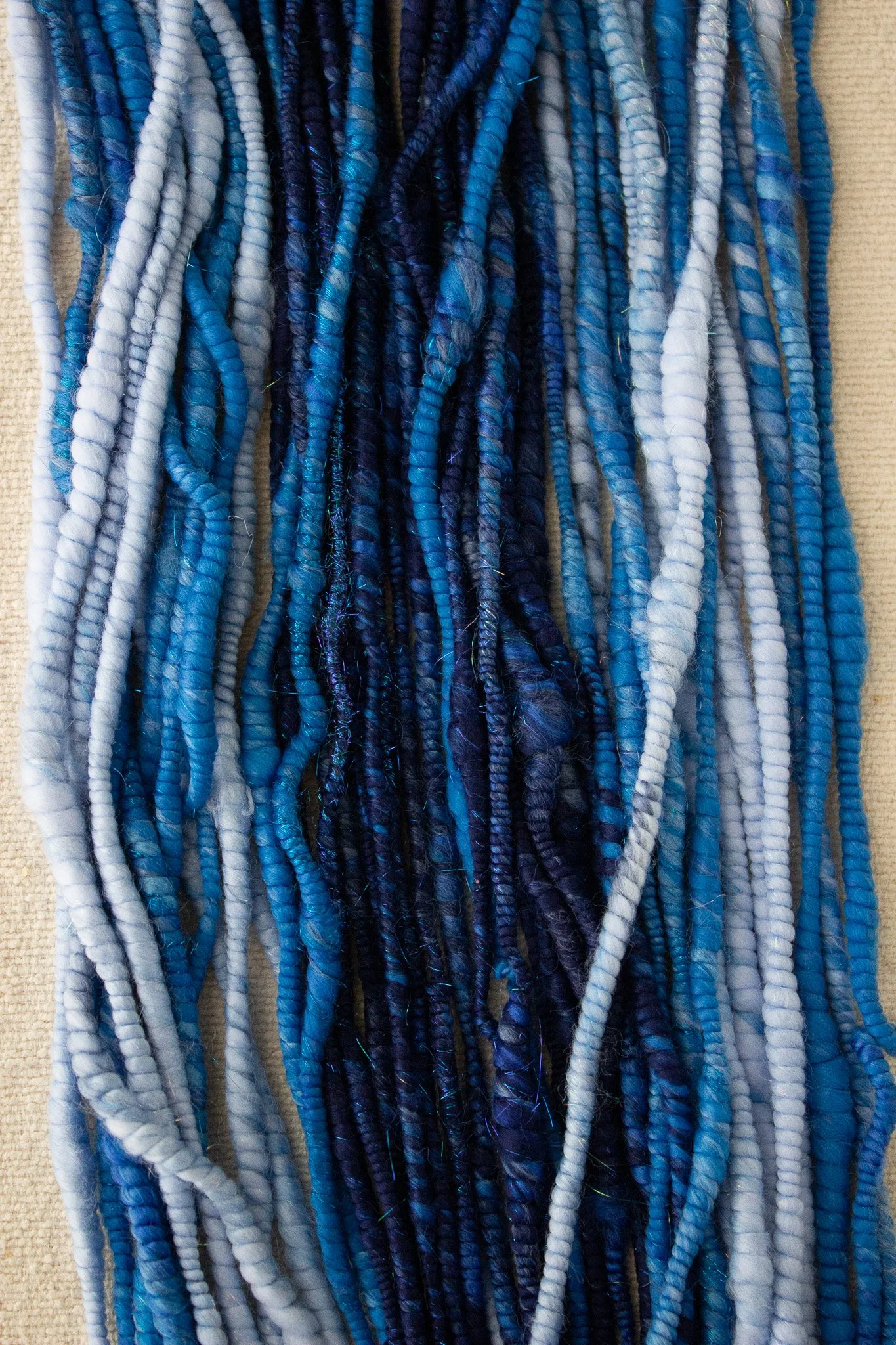 Handspun Art Yarn - Sea to Sky - Vegan & Cruelty Free Yarn