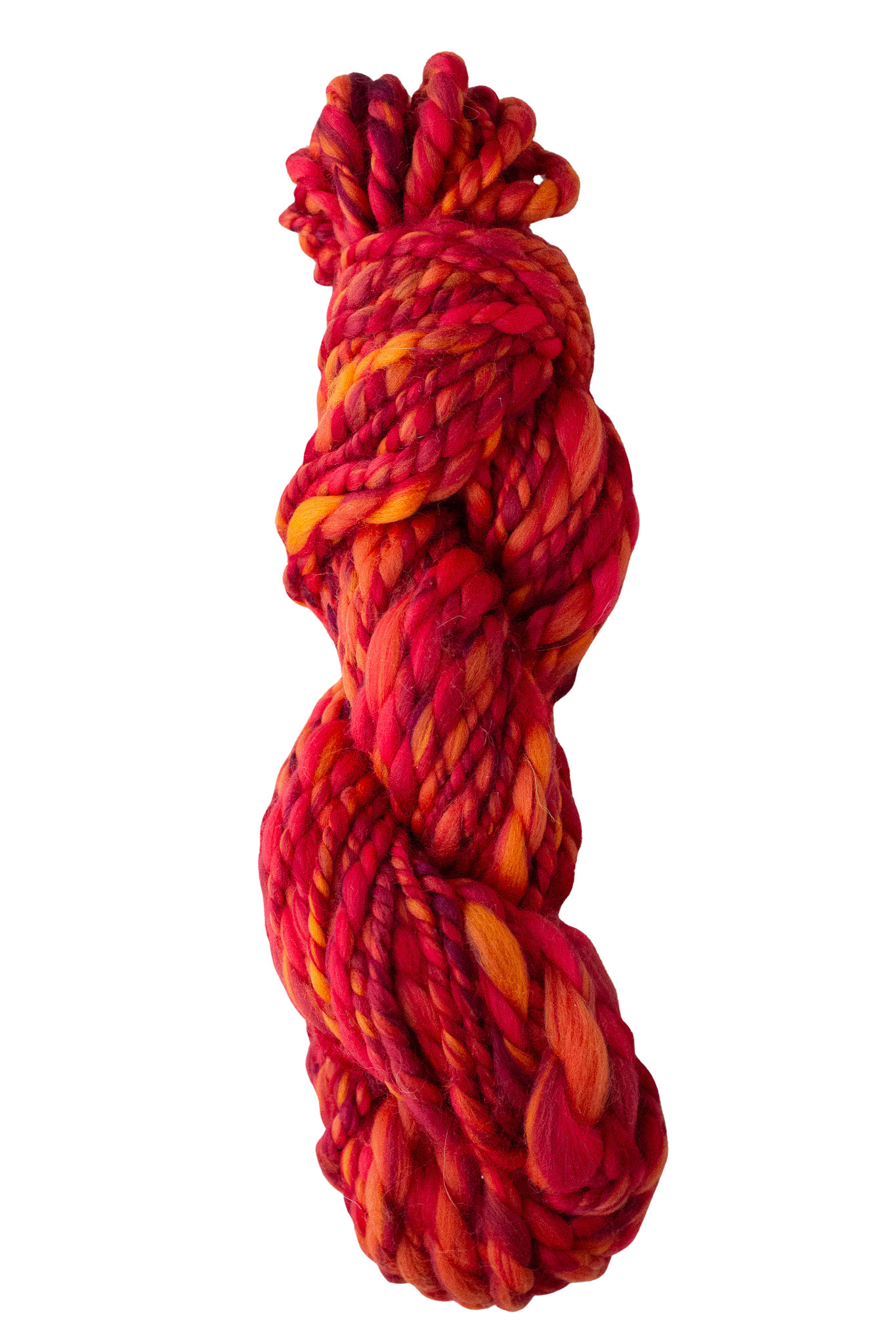 Handspun Two Ply Super Bulky Art Yarn Mulled Wine