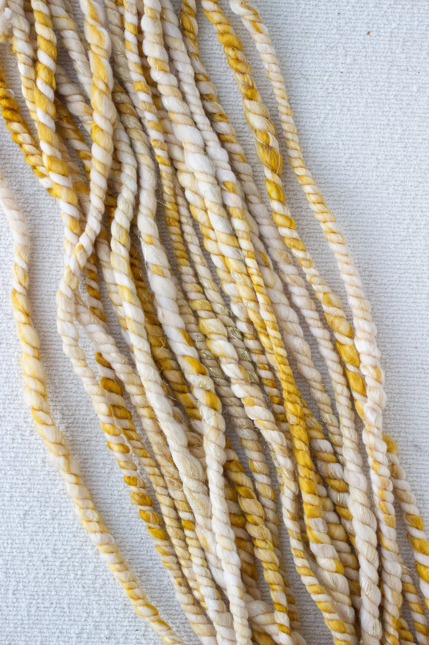 Handspun Two Ply Jumbo Art Yarn Liquid Gold