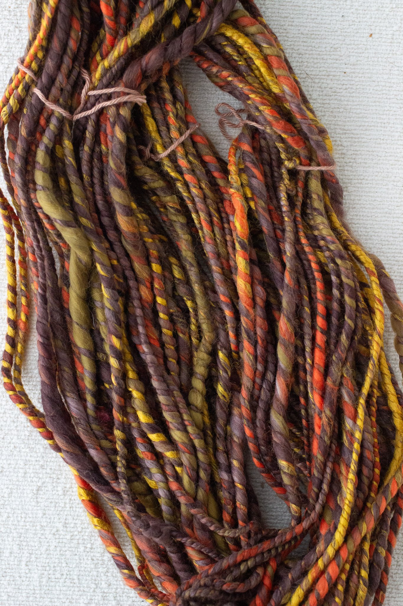 Handspun Two Ply Super Bulky Art Yarn It’s Fall Y’all!