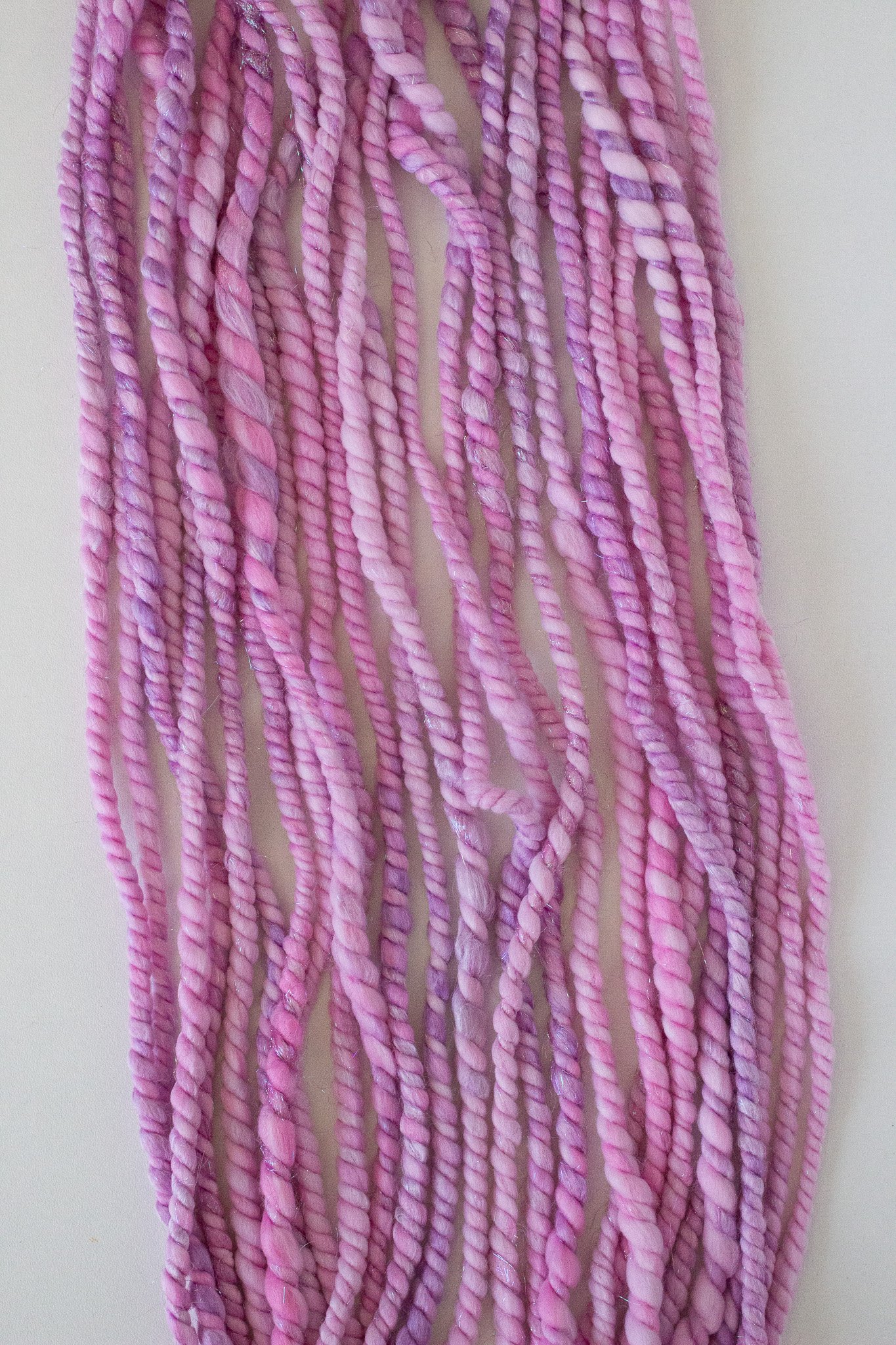 Handspun Art Yarn - Lilac - Vegan & Cruelty Free Yarn