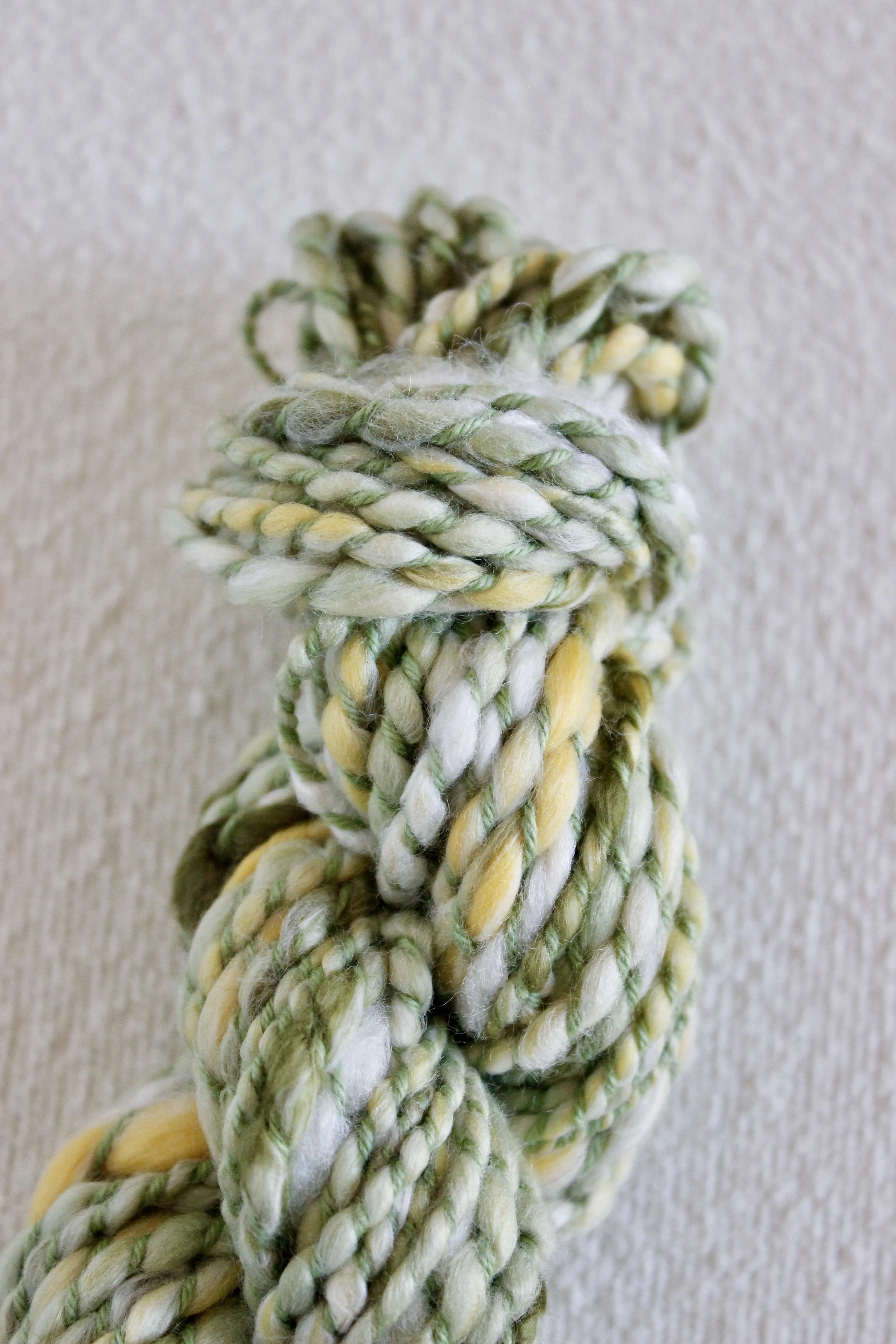Handspun Art Yarn - Blooming Daisies - Vegan & Cruelty Free Yarn