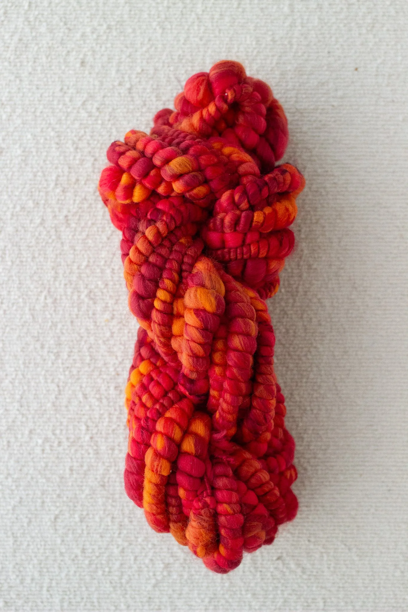 Handspun Jumbo Coiled Art Yarn Mulled Wine