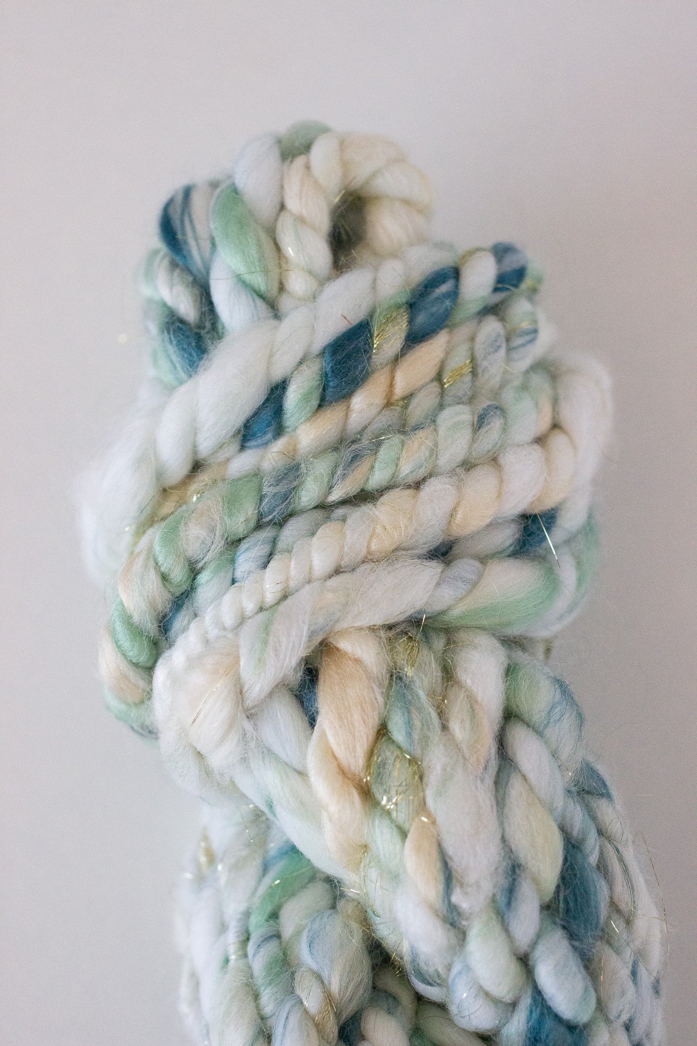 Handspun Art Yarn - Sunlight Waves - Vegan & Cruelty Free Yarn