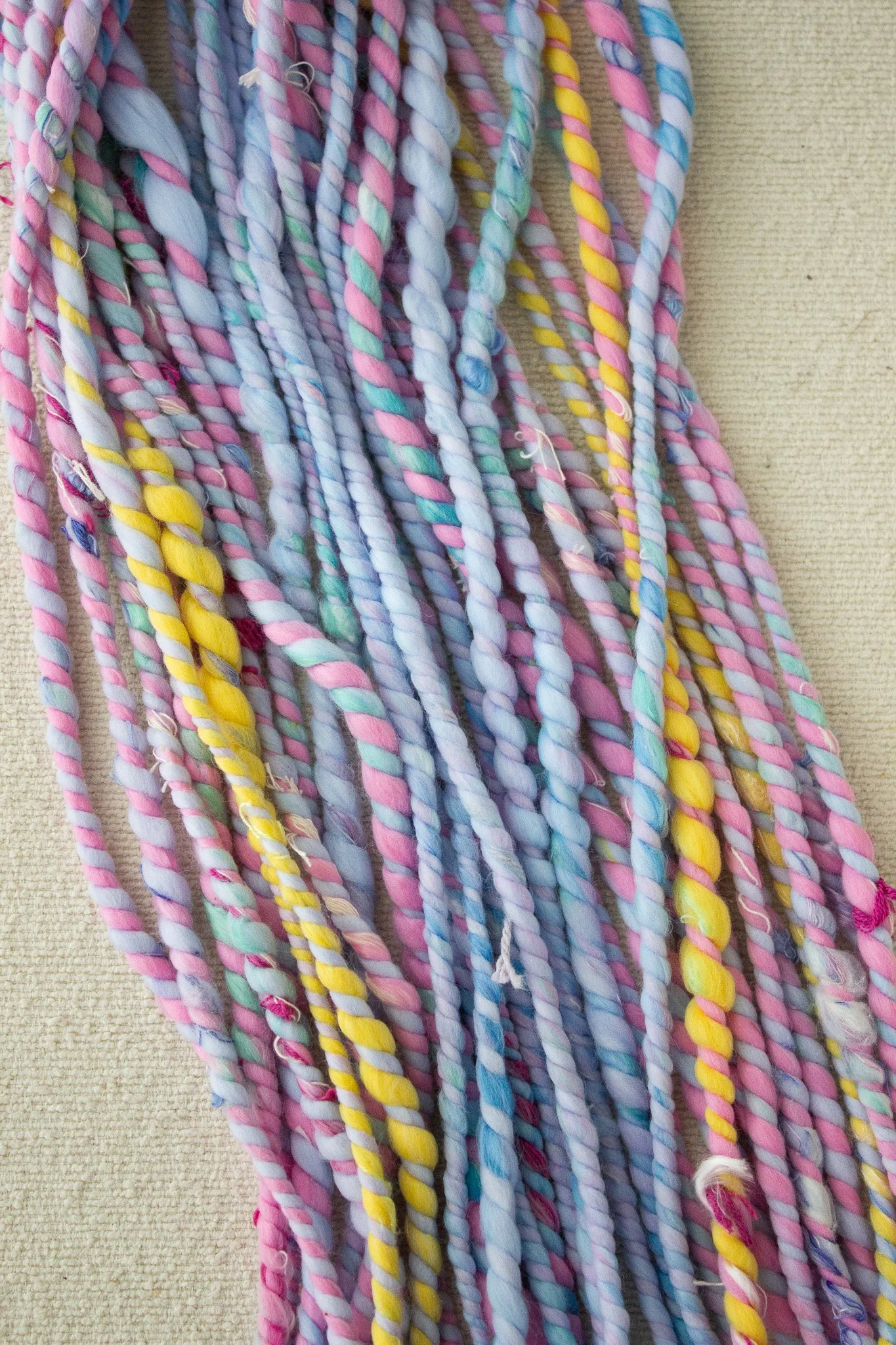 Handspun Art Yarn - Spring Cleaning - Vegan & Cruelty Free Yarn