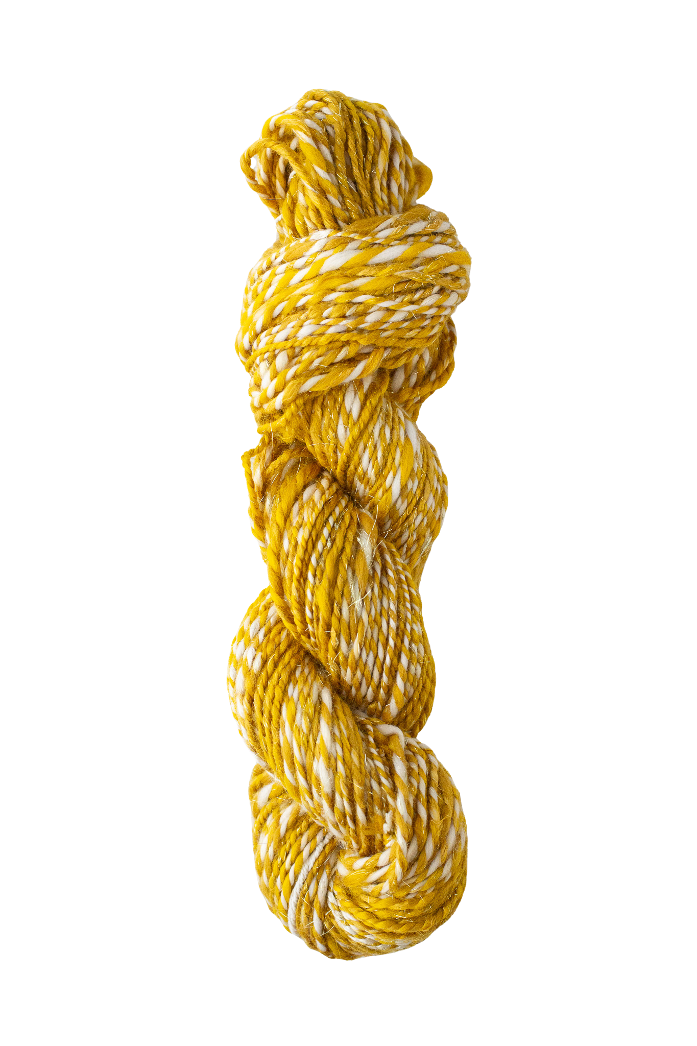 GOLD RUSH | Handspun Two Ply Worsted Art Yarn