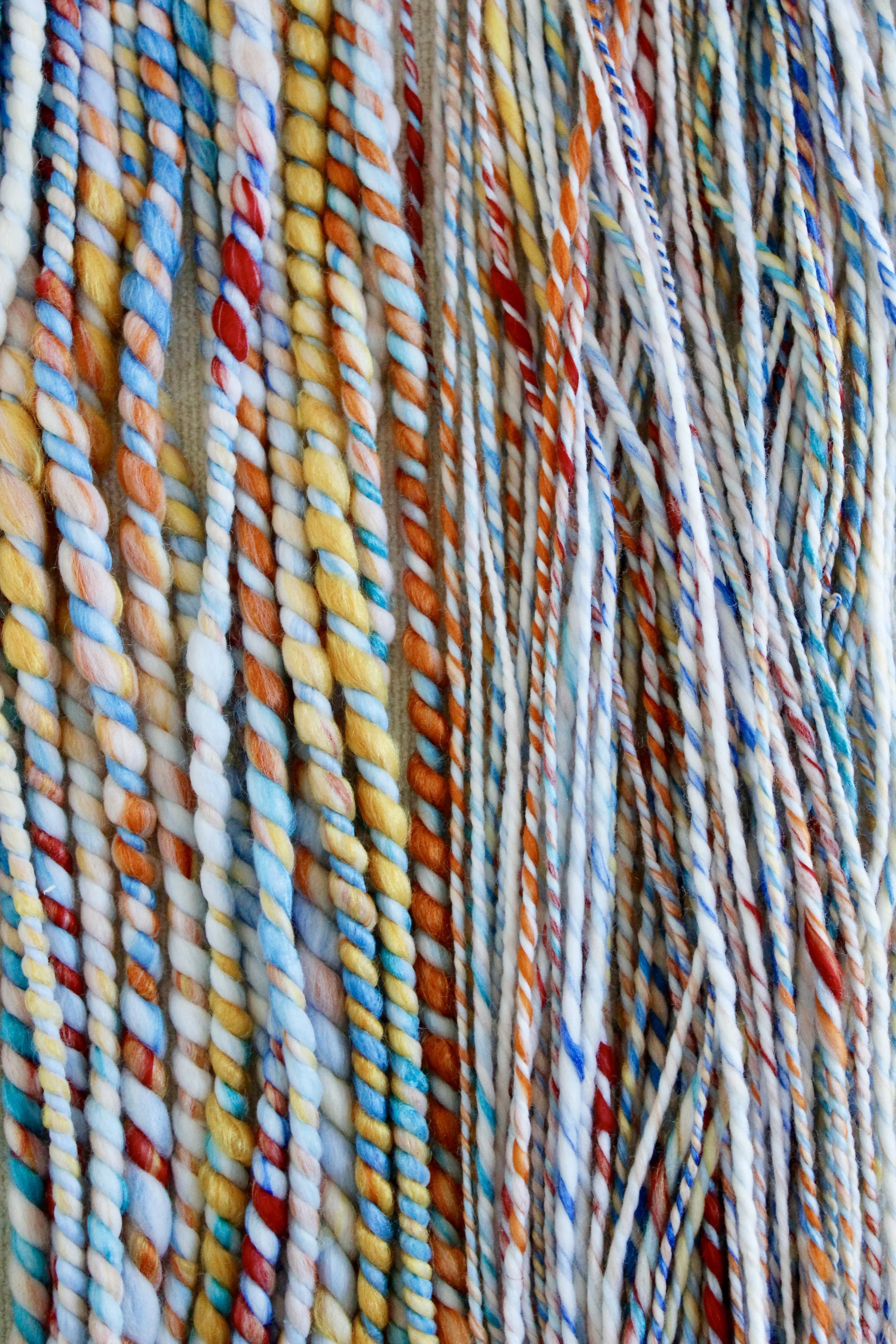 Handspun Art Yarn - Birds & Flowers - Vegan & Cruelty Free Yarn