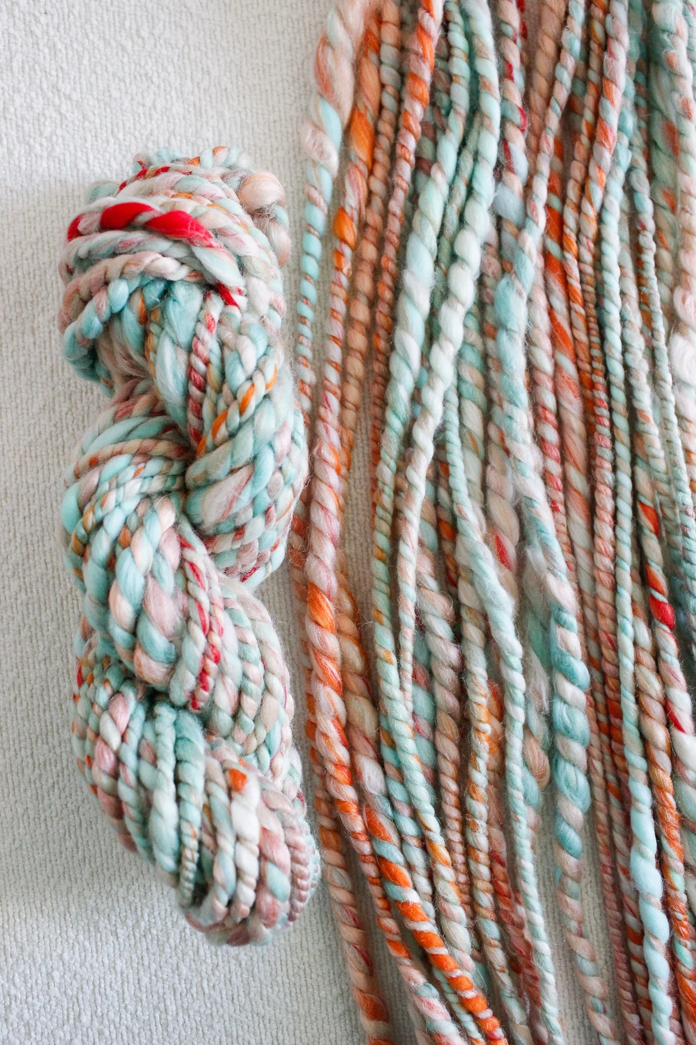 Handspun Art Yarn - Cutie - Vegan & Cruelty Free Yarn