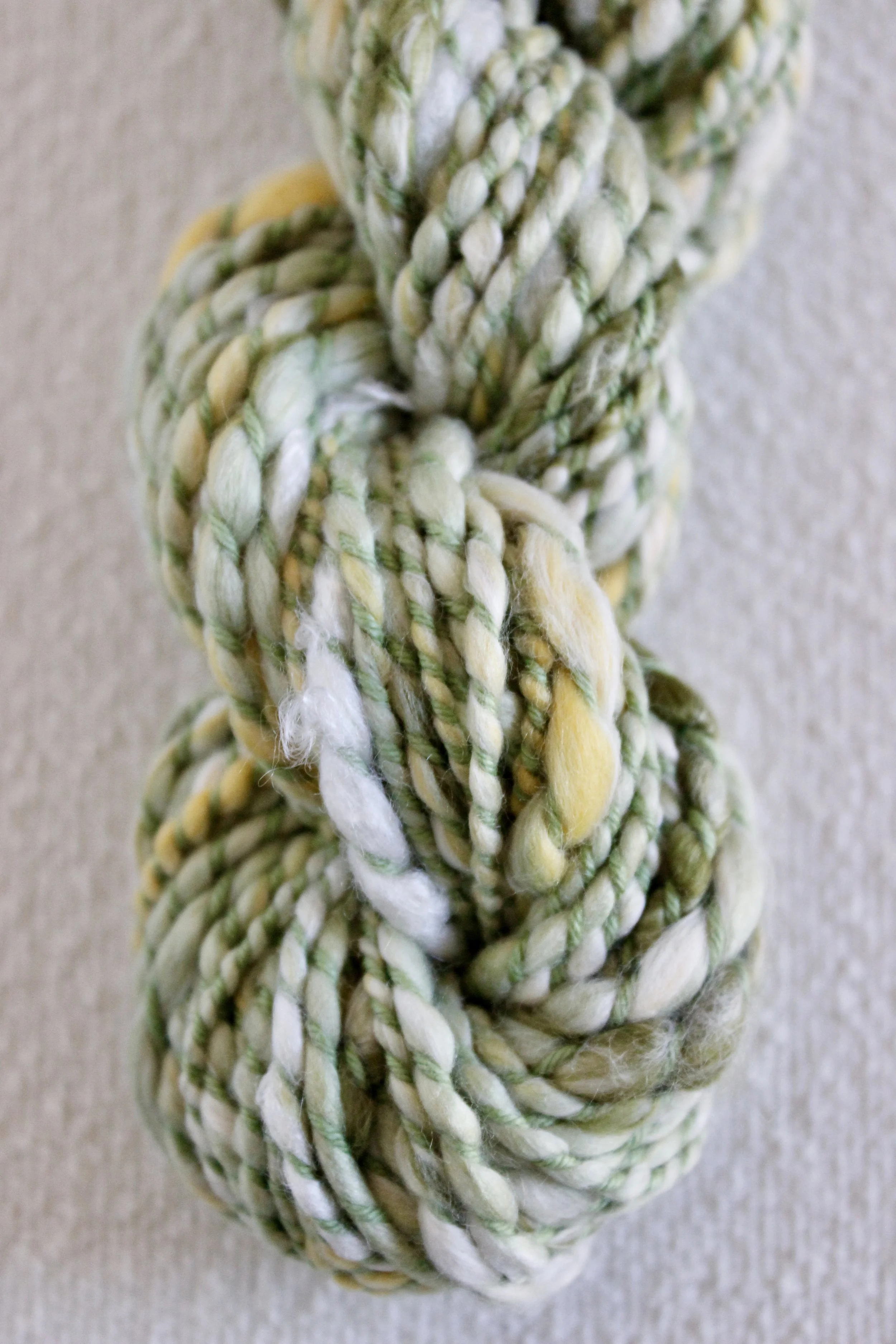Handspun Art Yarn - Blooming Daisies - Vegan & Cruelty Free Yarn
