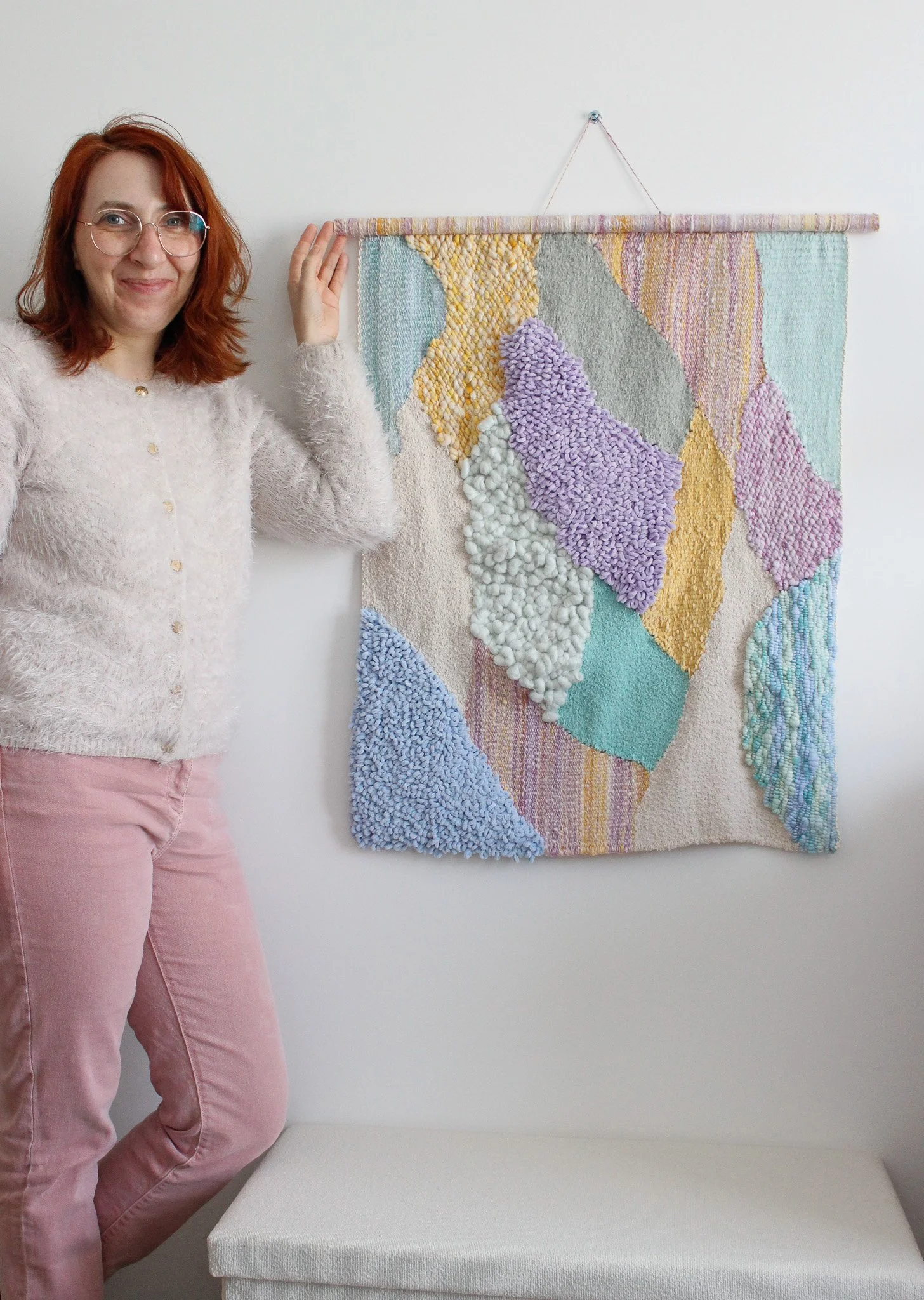 Woven Abstract Landscape Art - Joie De Vivre - Textile Art